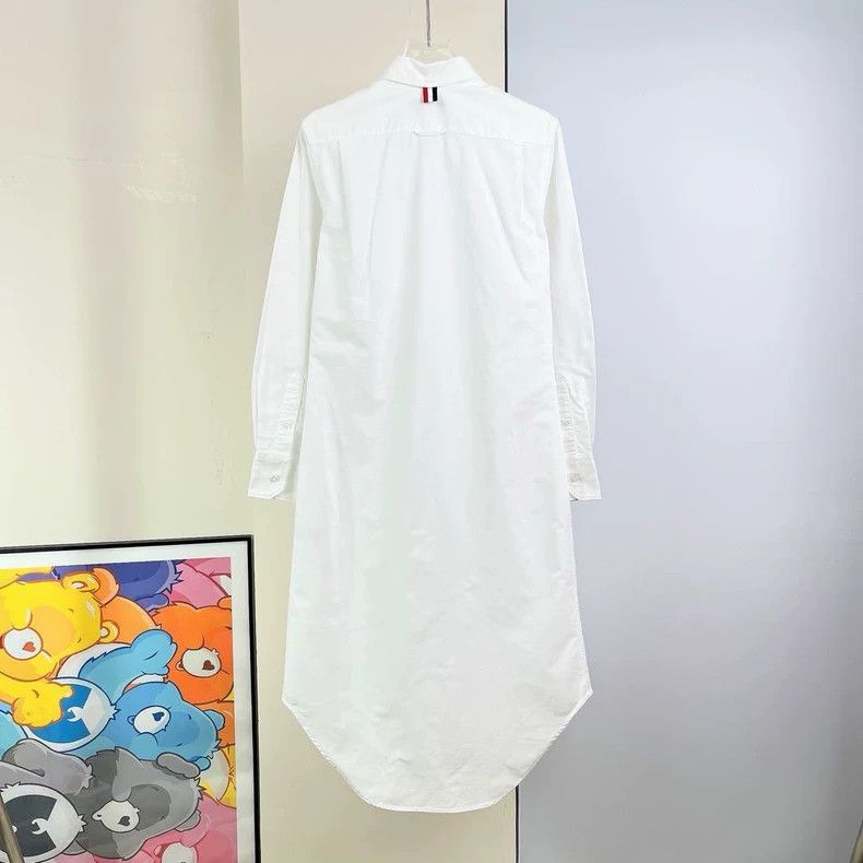 Thom Browne Thom Browne White long-sleeved shirt dress Size XS / US 0-2 / IT 36-38 - 2 Thumbnail