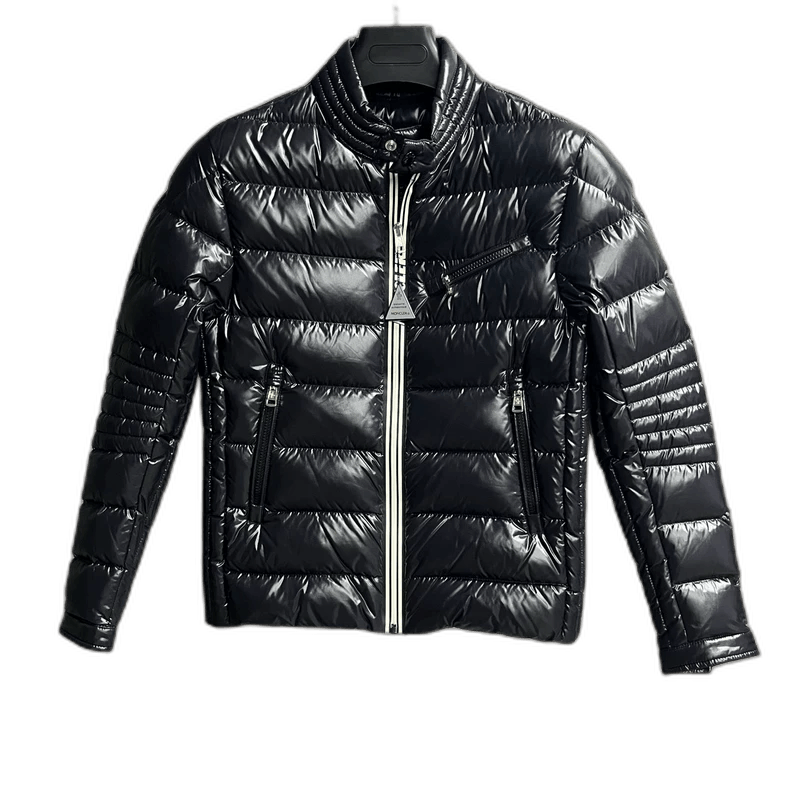 Moncler Black Glossy Nylon Fitted Down Jacket Size US XS / EU 42 / 0 - 1 Thumbnail