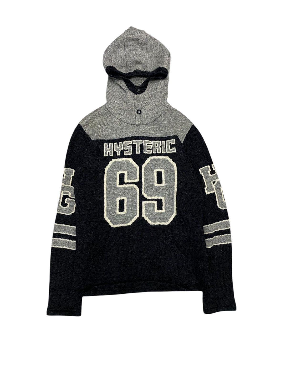 1990s Hysteric wool raglan hoodies