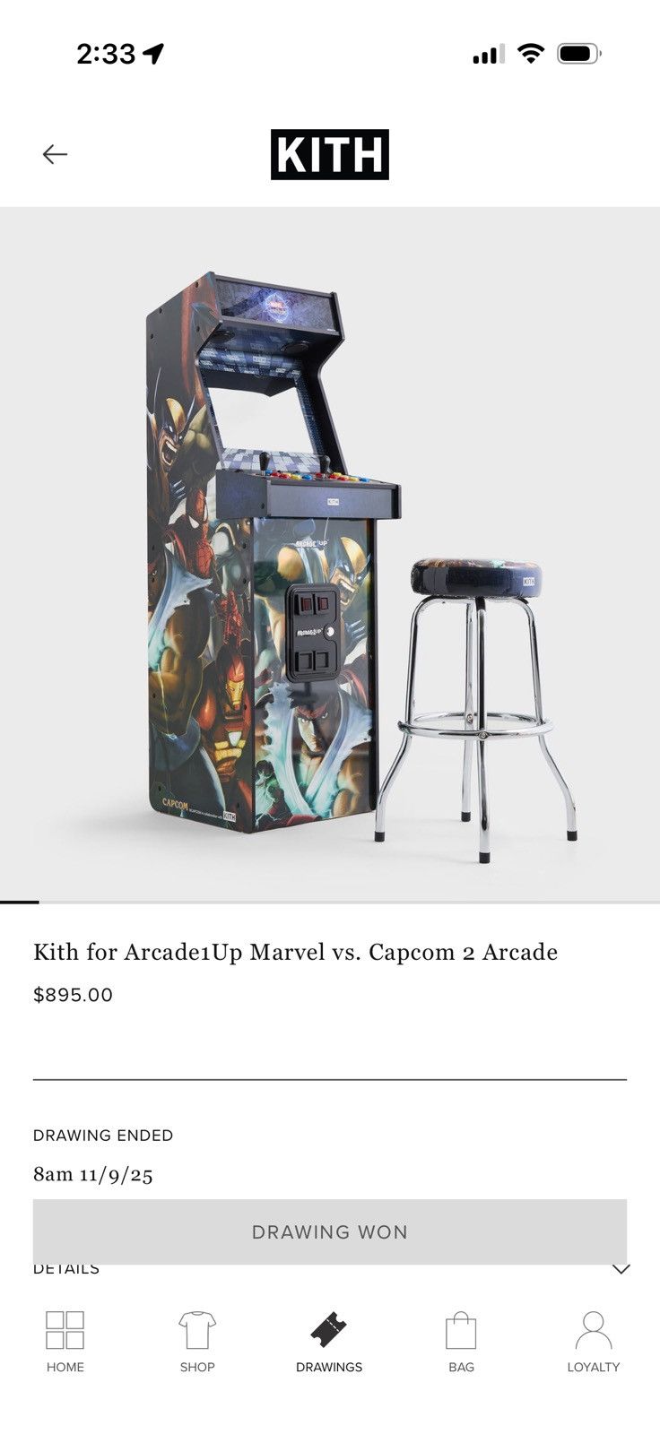 Kith × Marvel Comics Kith Arcade1Up Marvel Vs Capcom 2 Arcade Machine ...