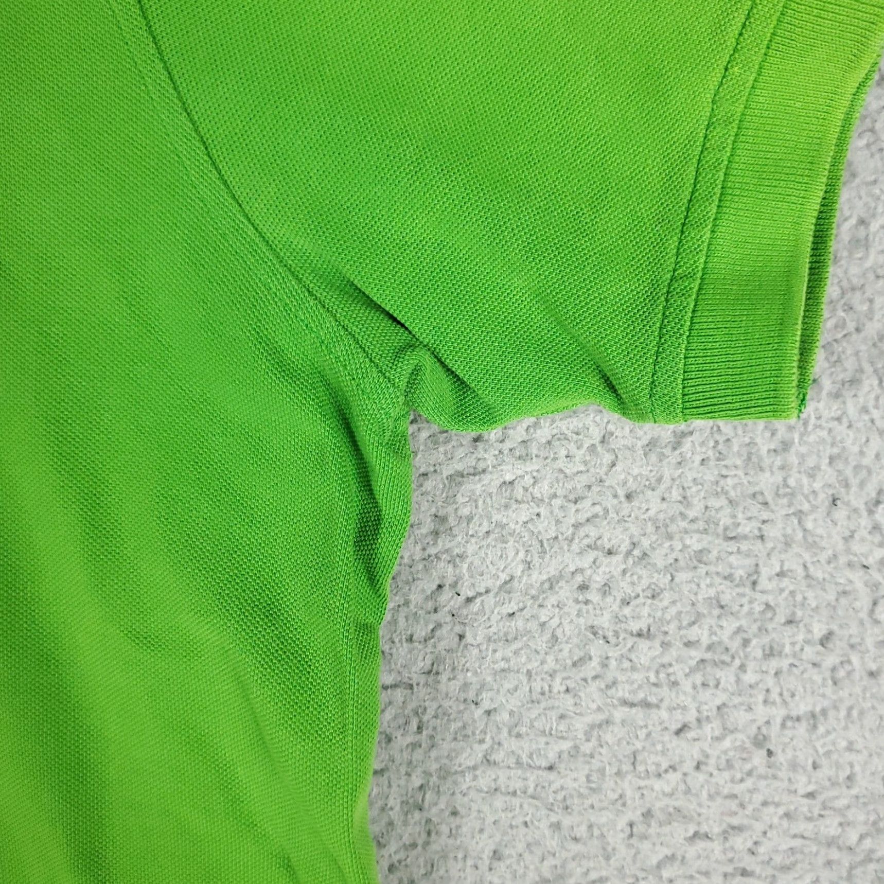Express Express Polo Shirt Mens Medium Green Short Sleeve Logo Button 100% Cotton Solid All Seasons Stained Size US M / EU 48-50 / 2 - 5 Thumbnail