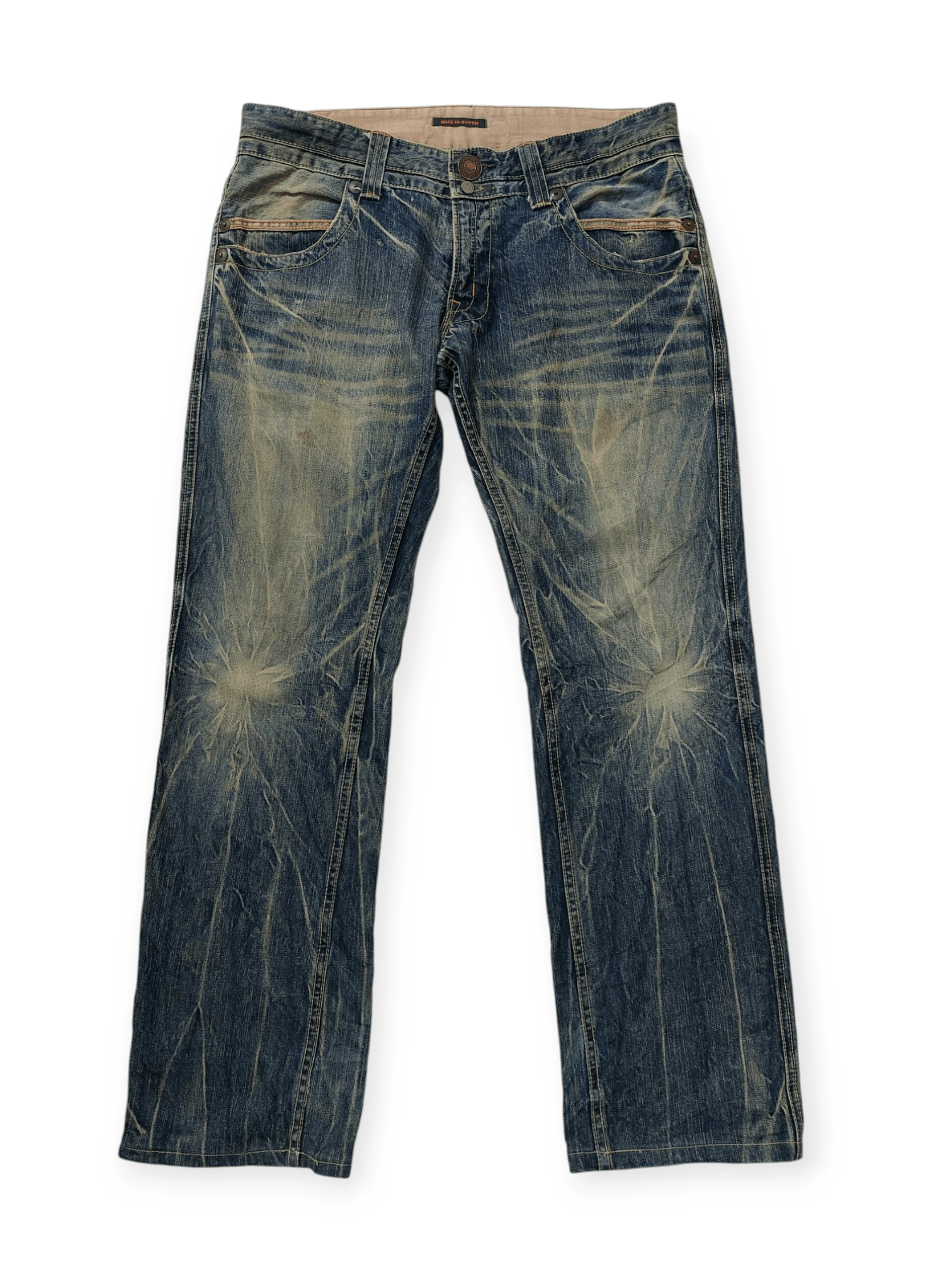 Blueway Japan Made Baggy Distressed Denim