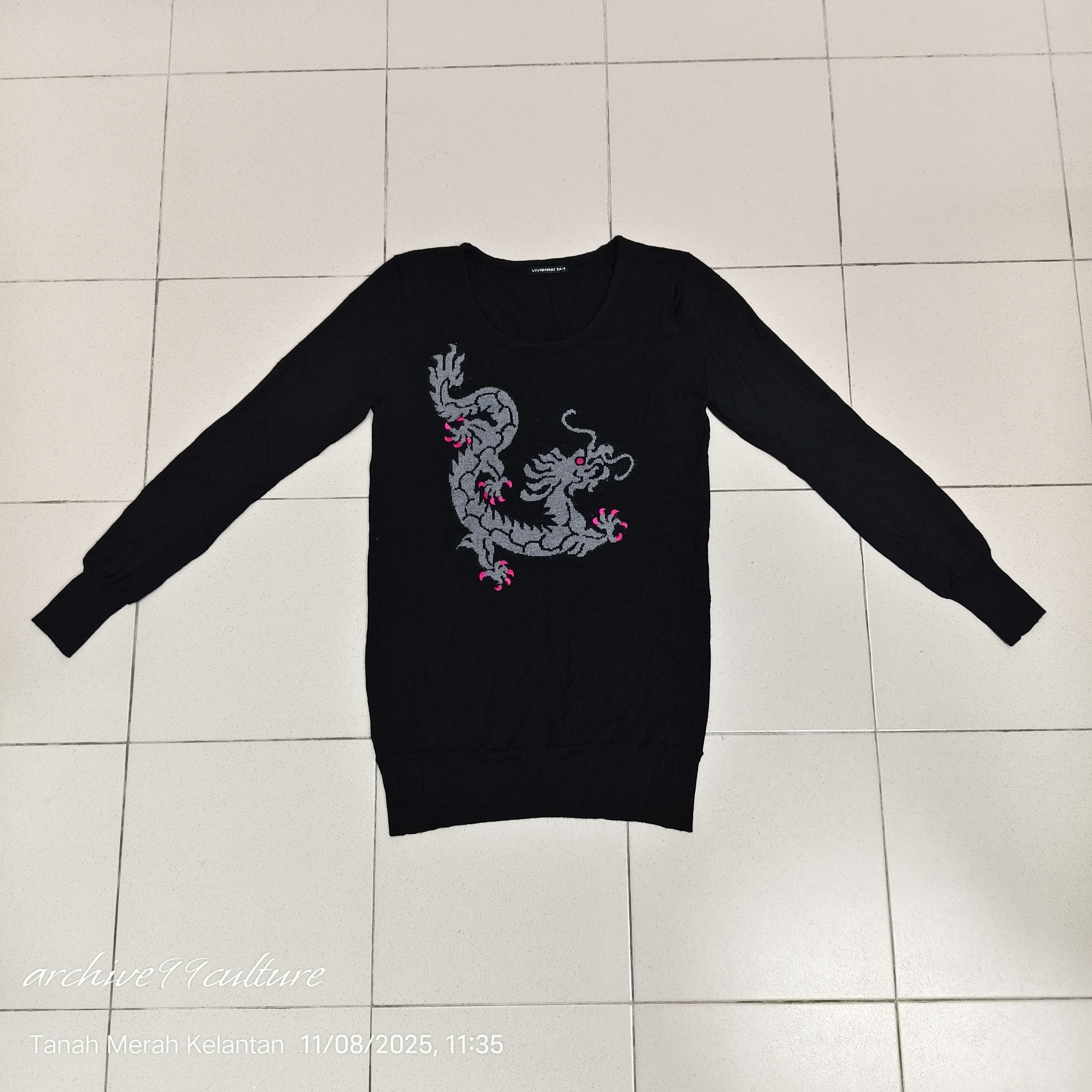 Vivienne Tam Aw2000 VIVIENNE TAM Intarsia dragon motive knit shirt Size ONE SIZE - 9 Thumbnail