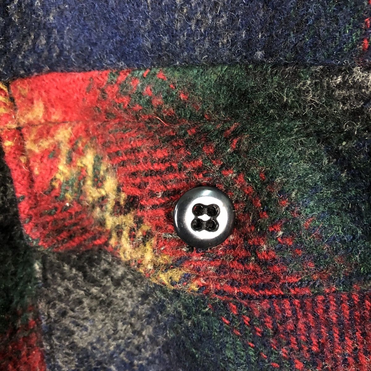 Vintage 📌Vintage Wool Work Jacket Melton Tartan Design Blanket Size US L / EU 52-54 / 3 - 22 Thumbnail