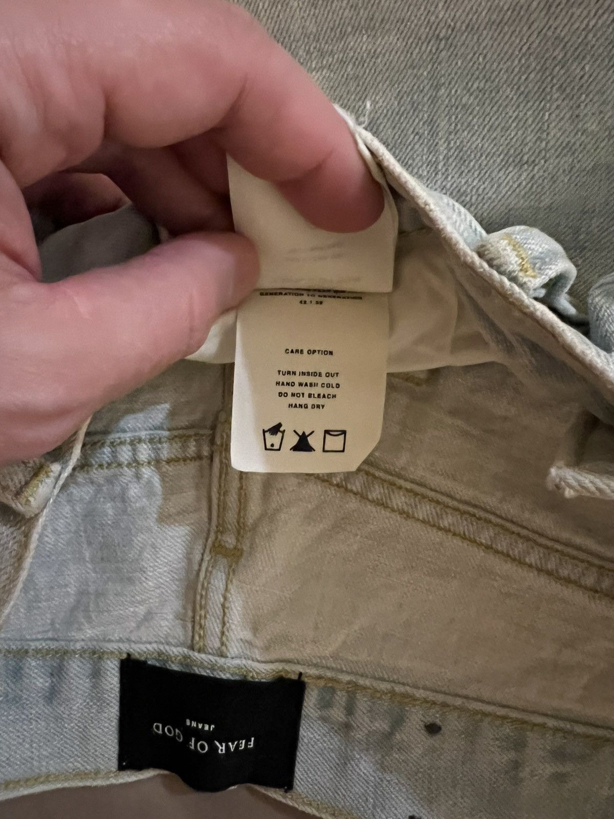 Fear of God Fear of God Blue Distressed Zipped Hem Slim Fit size 32 Size US 32 / EU 48 - 8 Thumbnail