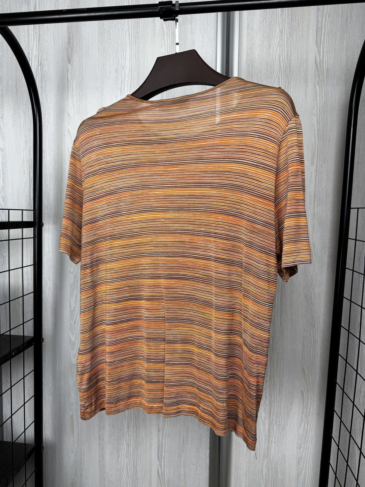 Missoni Missoni Sport Orange Striped Cotton Viscose SS tee shirt 48 Size XL / US 12-14 / IT 48-50 - 6 Thumbnail