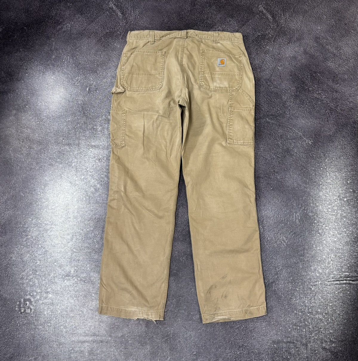 Carhartt Vintage Carhartt USA Cream Work Hype Baggy Carpenter Pants Size US 36 / EU 52 - 1 Thumbnail