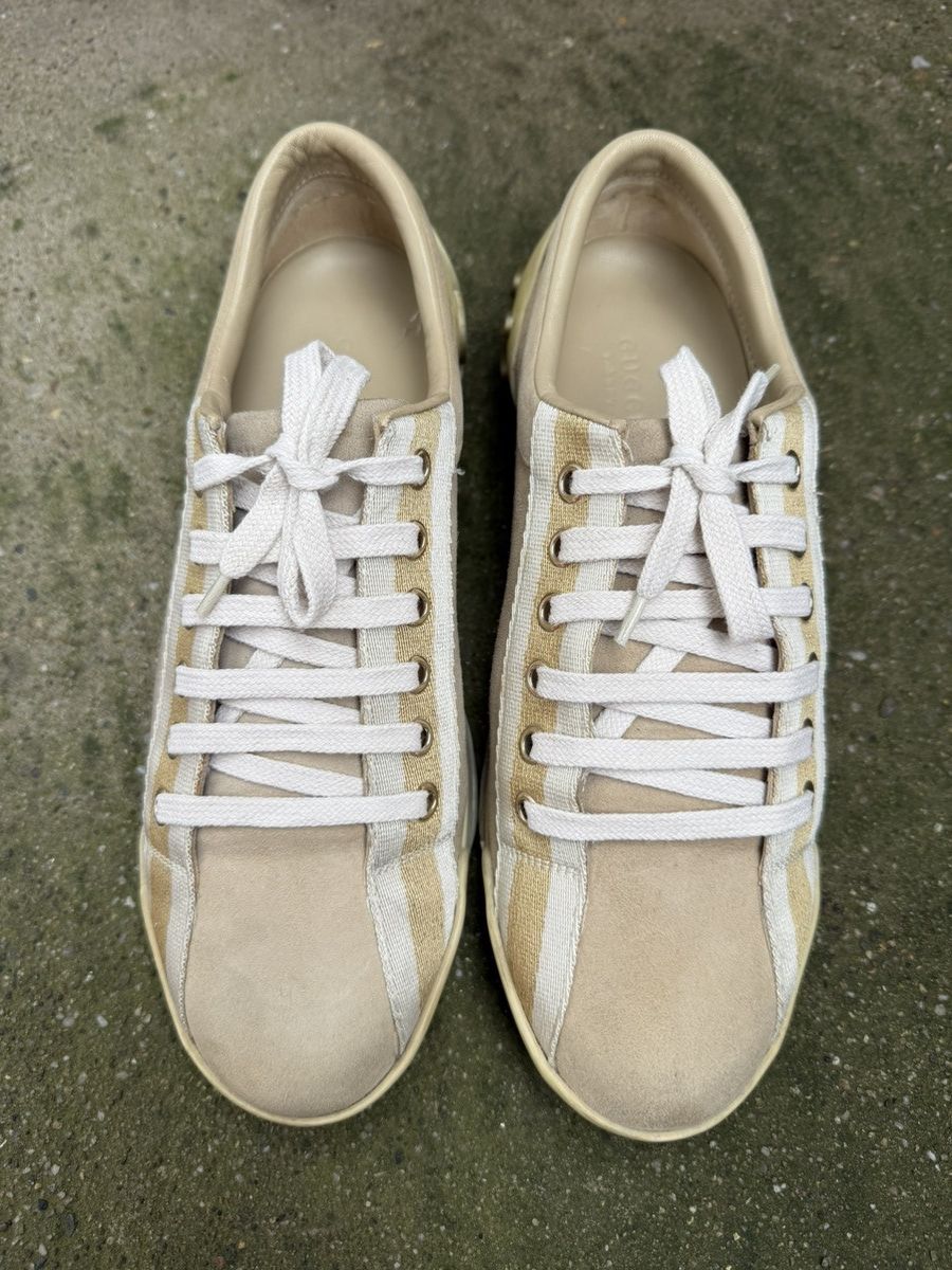 Gucci ✨Gucci✨(168038) Boulevard Script Logo Sneakers Euro-37 Size US 7 / IT 37 - 2 Thumbnail