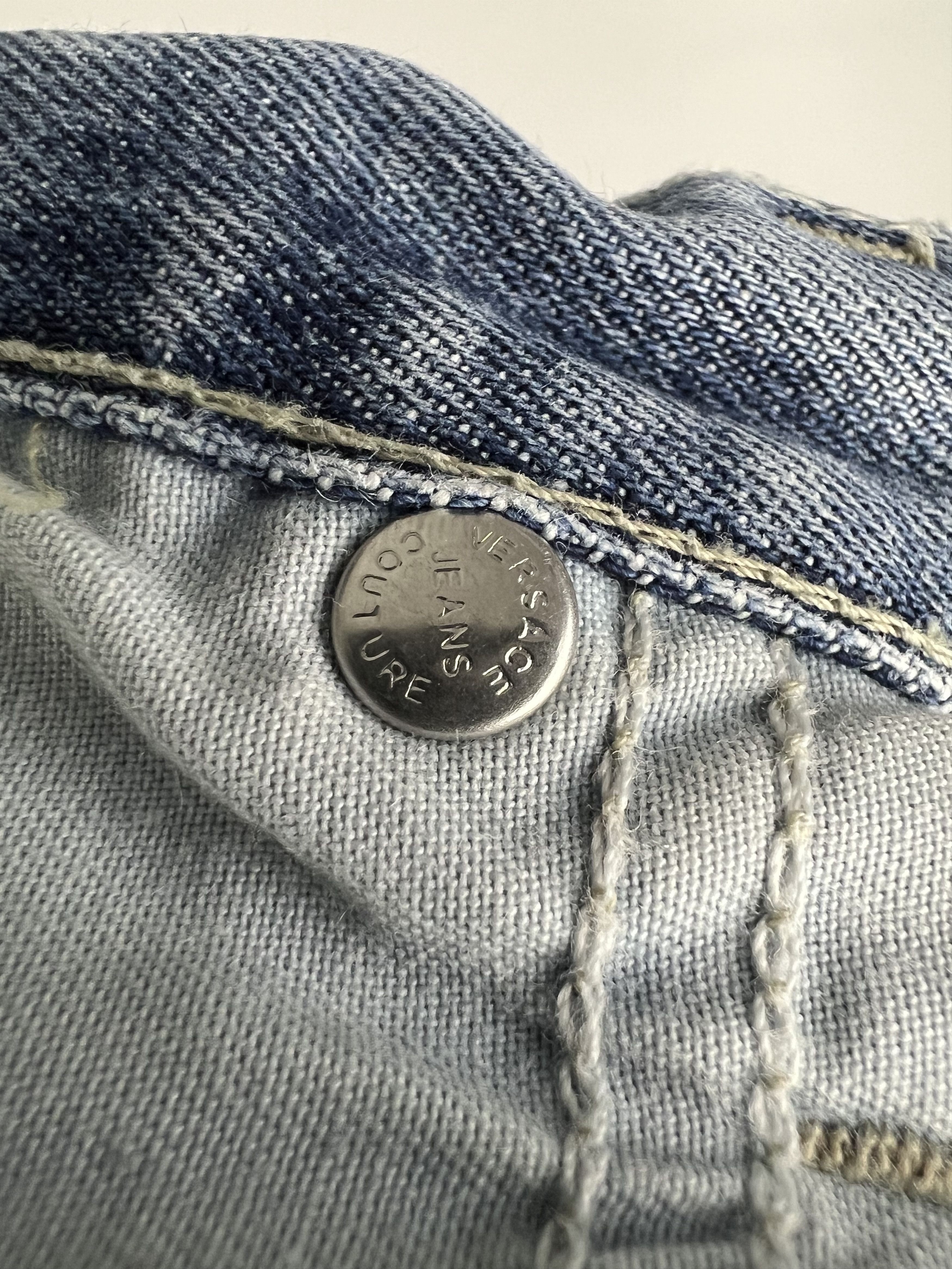 Versace Jeans Couture Rare Vintage Versace Jeans Couture Distressed Denim Pants Size US 31 - 17 Thumbnail