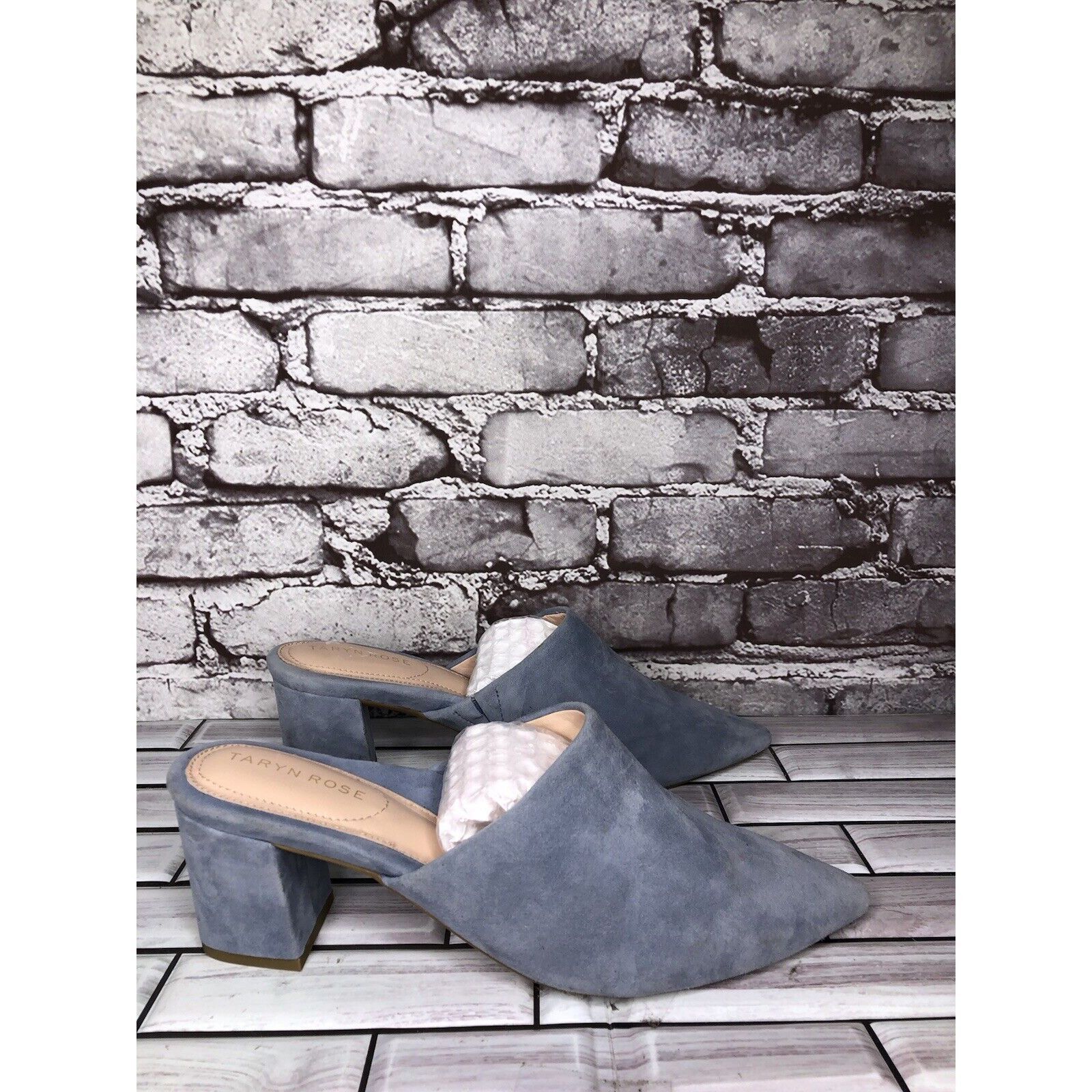 Other Taryn Rose Madisson Blue Suede Leather Pointed Toe Heels Wom Size US 9 / IT 39 - 3 Thumbnail