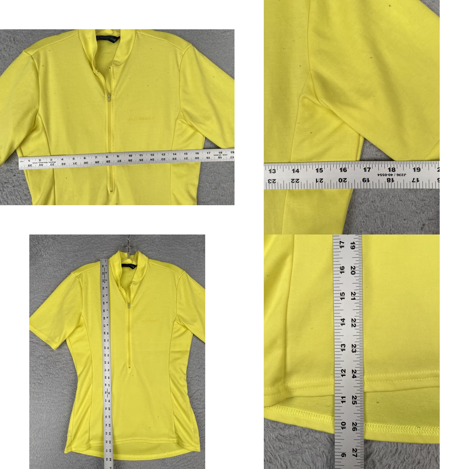 Vintage VINTAGE Performance Women's Wear Cycling Jersey Shirt Womens Large Yellow 1/4 Zip Pockets Size L / US 10 / IT 46 - 8 Thumbnail