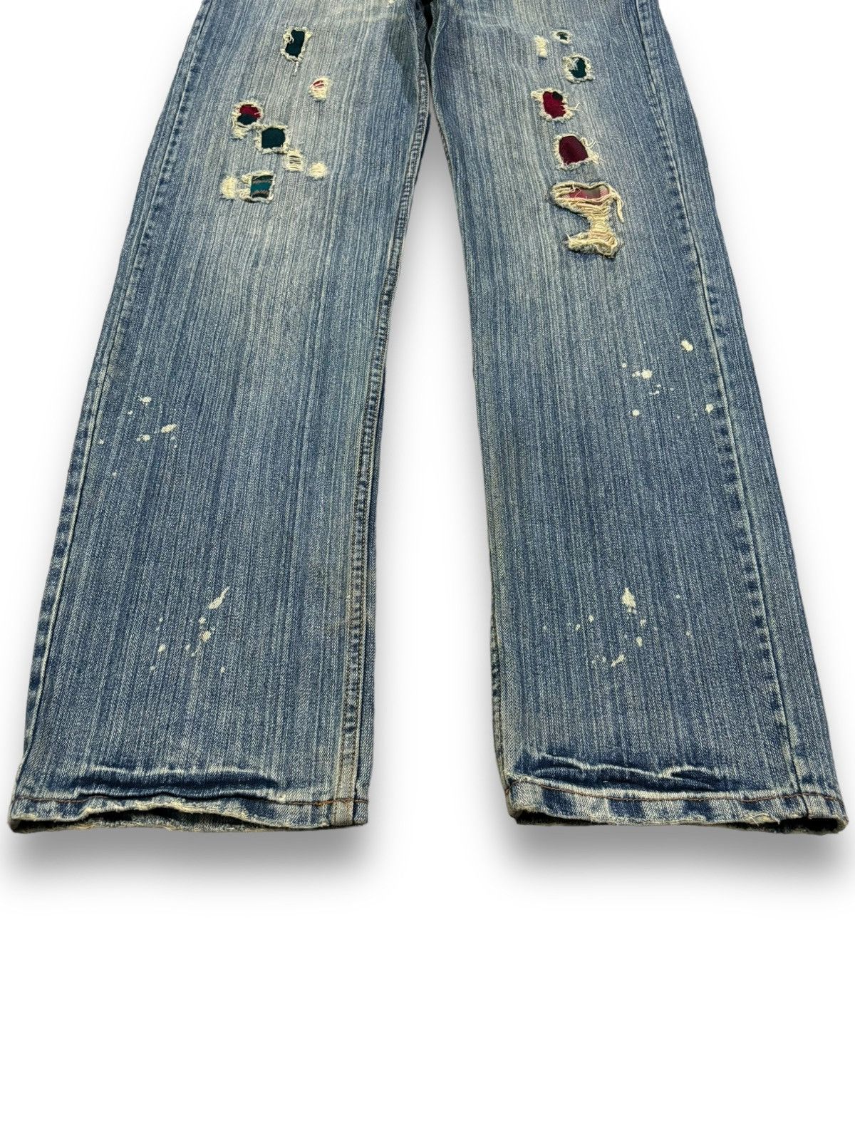 Hysteric Glamour Vintage Japanese Brand Patchwork Loose Fit Distressed Jeans Size US 33 - 7 Thumbnail