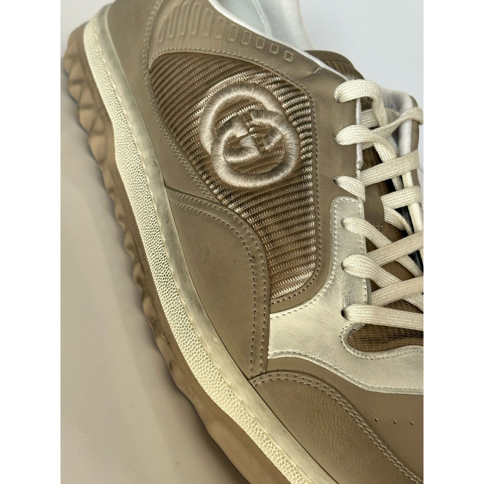 Gucci Gucci Dali Soft Gray/White Leather Sneakers 12.5 US 778301 Size US 12.5 / EU 45-46 - 5 Thumbnail