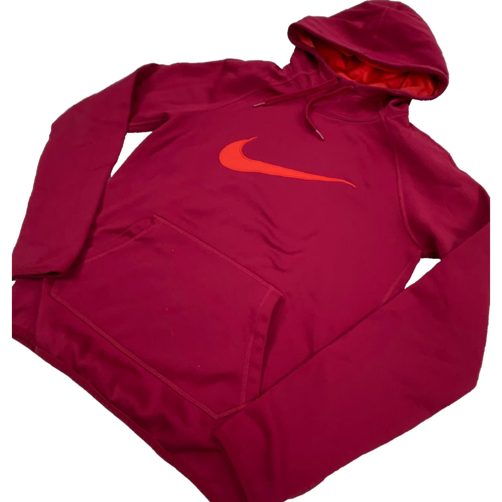 Nike Nike Dri-FIT Hoodie Women XS Red Pink Sweatshirt Pullover Long Sleeve Logo Mock Neck Warm Fleece Lightweight Casual Activewear Size XS / US 0-2 / IT 36-38 - 2 Thumbnail