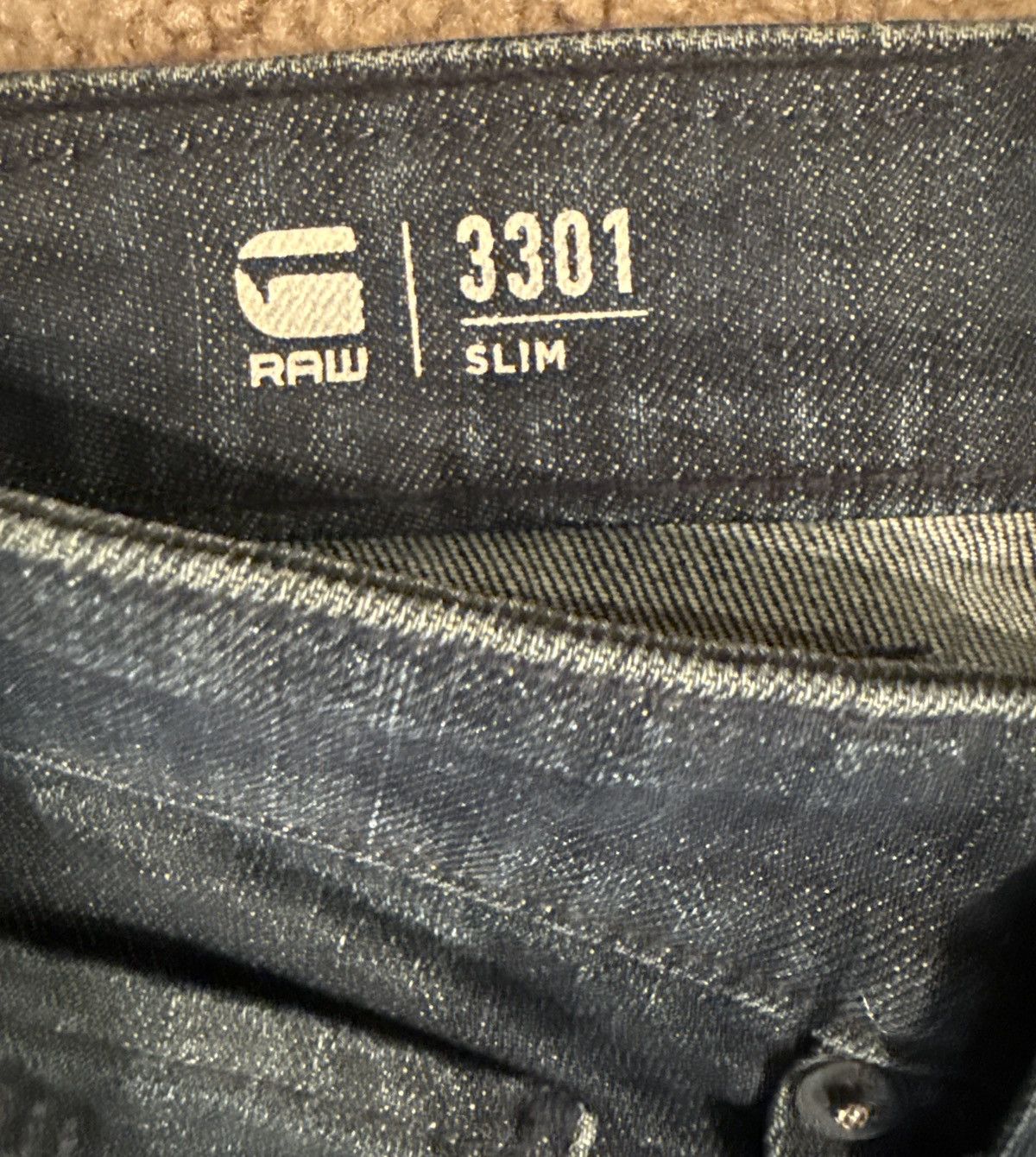 G-Star G Star Raw 3301 Slim Jeans Size US 32 / EU 48 - 3 Thumbnail