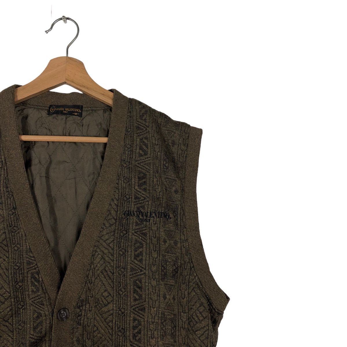 Japanese Brand 🔥90’s Navajo Aztec Design Vest Knit Gianni Valentino Italy Size US M / EU 48-50 / 2 - 6 Thumbnail