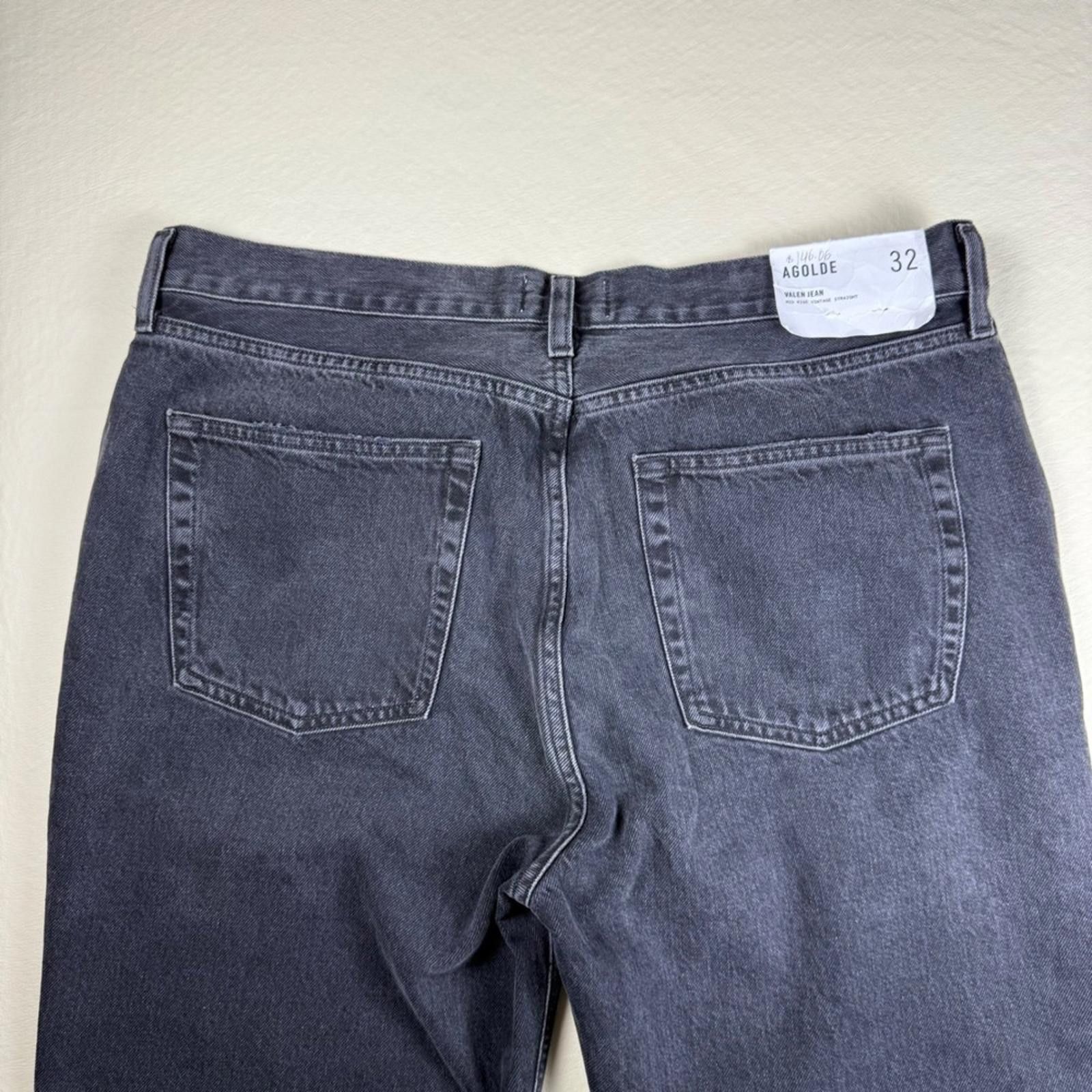 Agolde AGOLDE Valen Mid Rise Vintage Straight Jeans Black 32 NWT Size 32" / US 10 / IT 46 - 8 Thumbnail
