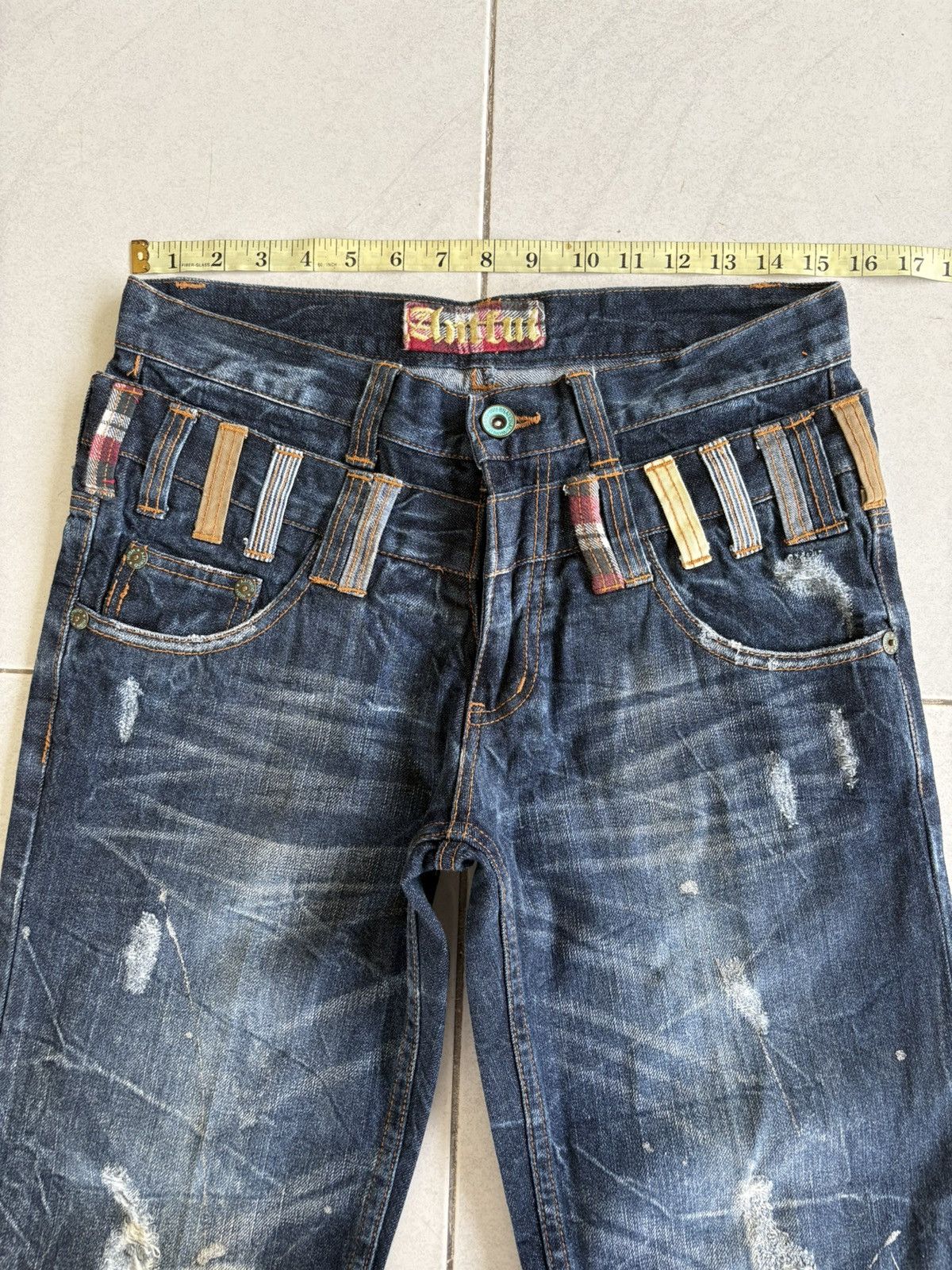 Japanese Brand Japanese International World Double Waist Jeans Size US 31 - 3 Thumbnail