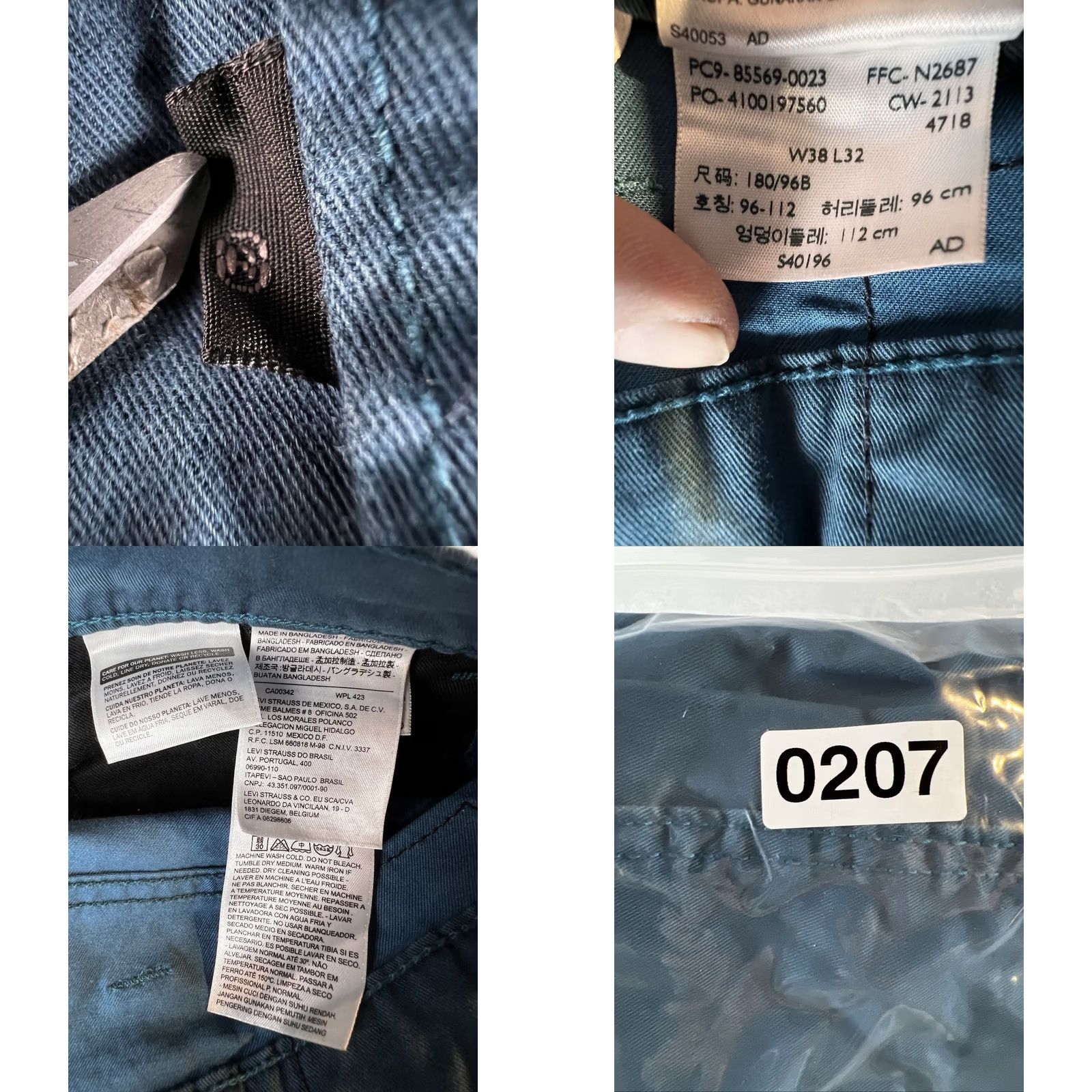 Levi's VINTAGE Levi's 569 Line 8 Twill Pant Mens 36 Levis 569 Straight Blue 5-Pocket Denim Jeans Men Slim Regular Fit 90s 80s USA Size US 36 / EU 52 - 8 Thumbnail