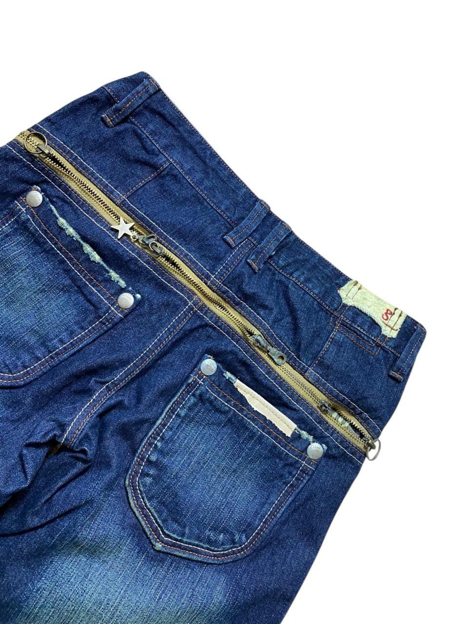 Beauty Beast 2000s Gozo Japanese Lgb Style Multizipper Faded Baggy Jeans Size US 29 - 8 Thumbnail