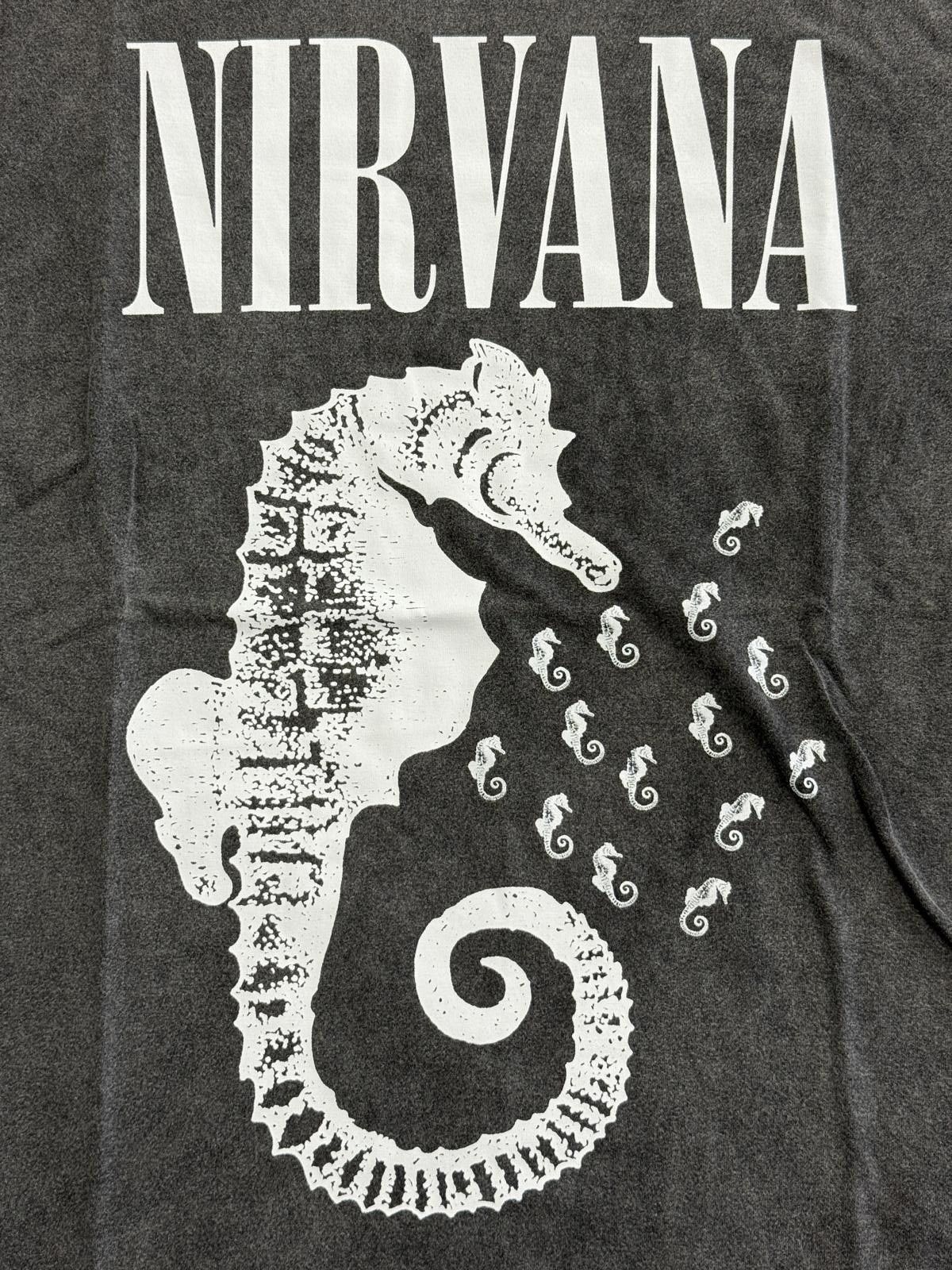 Designer Faded Nirvana Seahorse T-shirt Stone Washed All Apologies L Size US L / EU 52-54 / 3 - 3 Thumbnail
