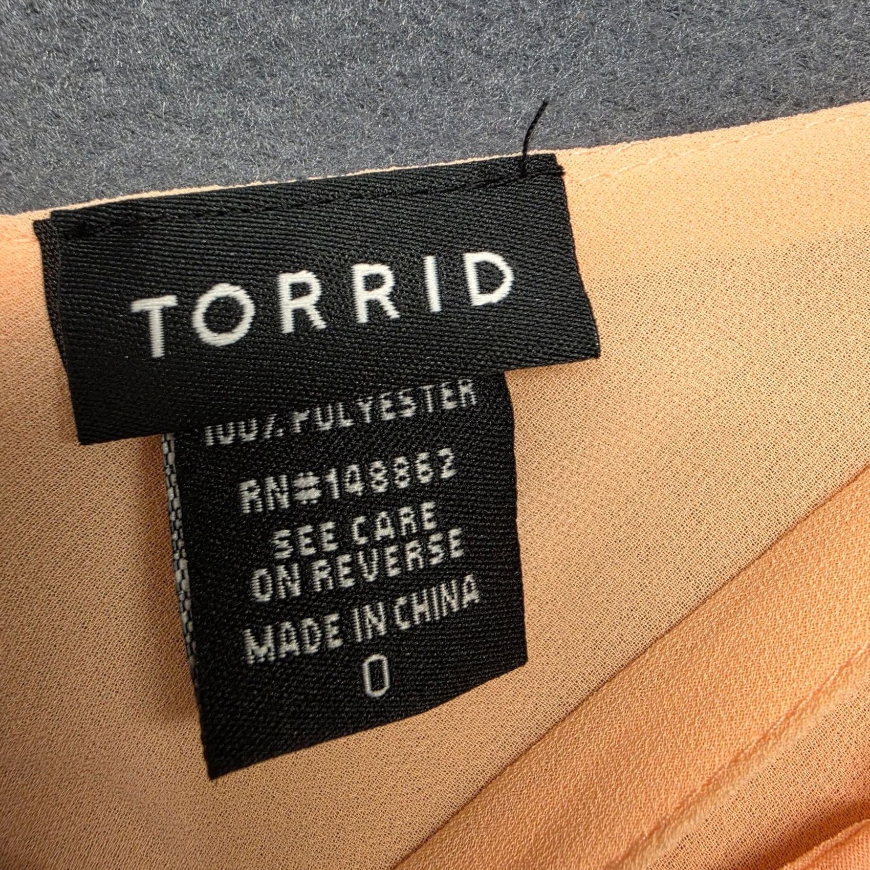 Torrid Torrid Peach Chiffon Tank Top Womens Large Layered Camisole Size L / US 10 / IT 46 - 3 Thumbnail