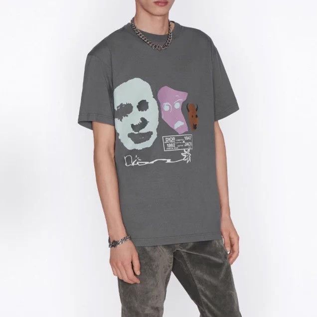 Dior DIOR x TS FW22 Face Oversize SS Tee Men's Gray XXL Size US XXL / EU 58 / 5 - 8 Thumbnail
