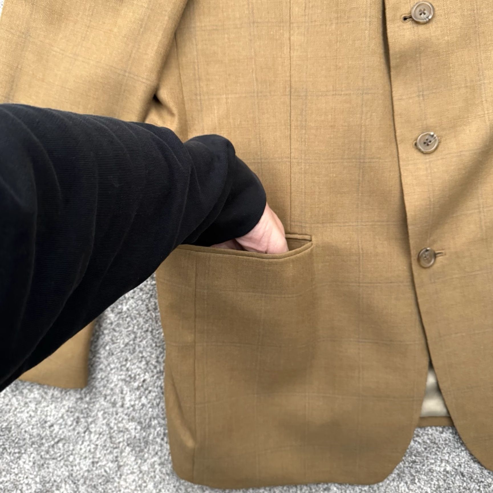 Vintage VINTAGE Axcess Suit Coat Mens 44L Blazer Single-Breasted Notch 3-Button 42 Chest Brown Formal Size 44R - 2 Thumbnail