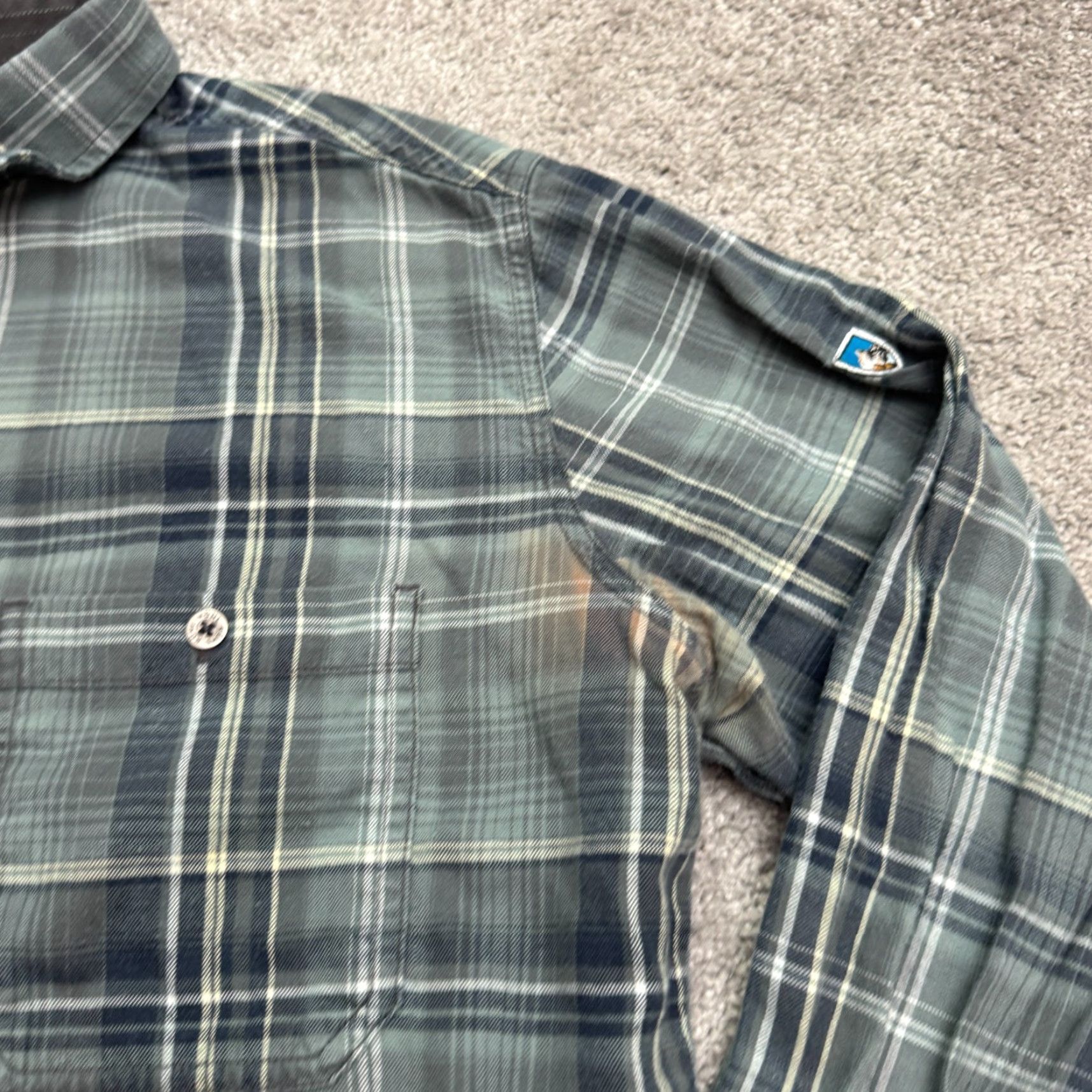 Vintage Kuhl Flannel Button-Up Shirt Mens Small Green Blue Plaid Outdoor Casual Size US S / EU 44-46 / 1 - 7 Thumbnail