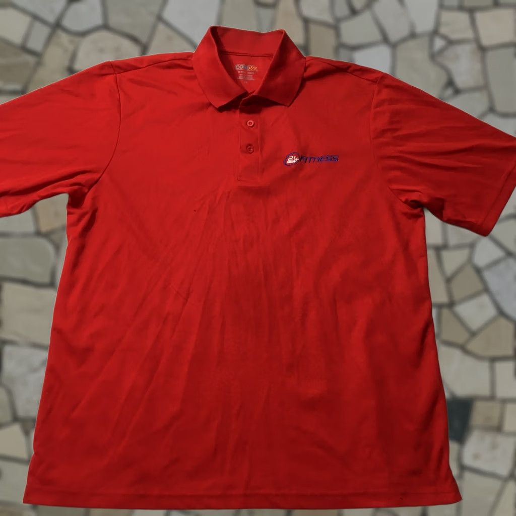 Vintage 24 Hour Fitness Employee Dri-Fit Tour Performance Polo Shirt Mens L Red Shirt Polo Men L Size US L / EU 52-54 / 3 - 1 Thumbnail