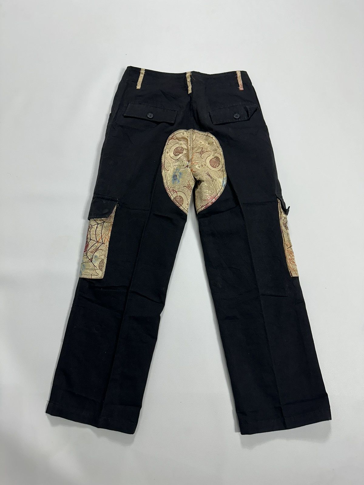 Japanese Brand SATORI Cargo Spider Web Skeleton Embroidered Pants Size US 30 / EU 46 - 5 Thumbnail