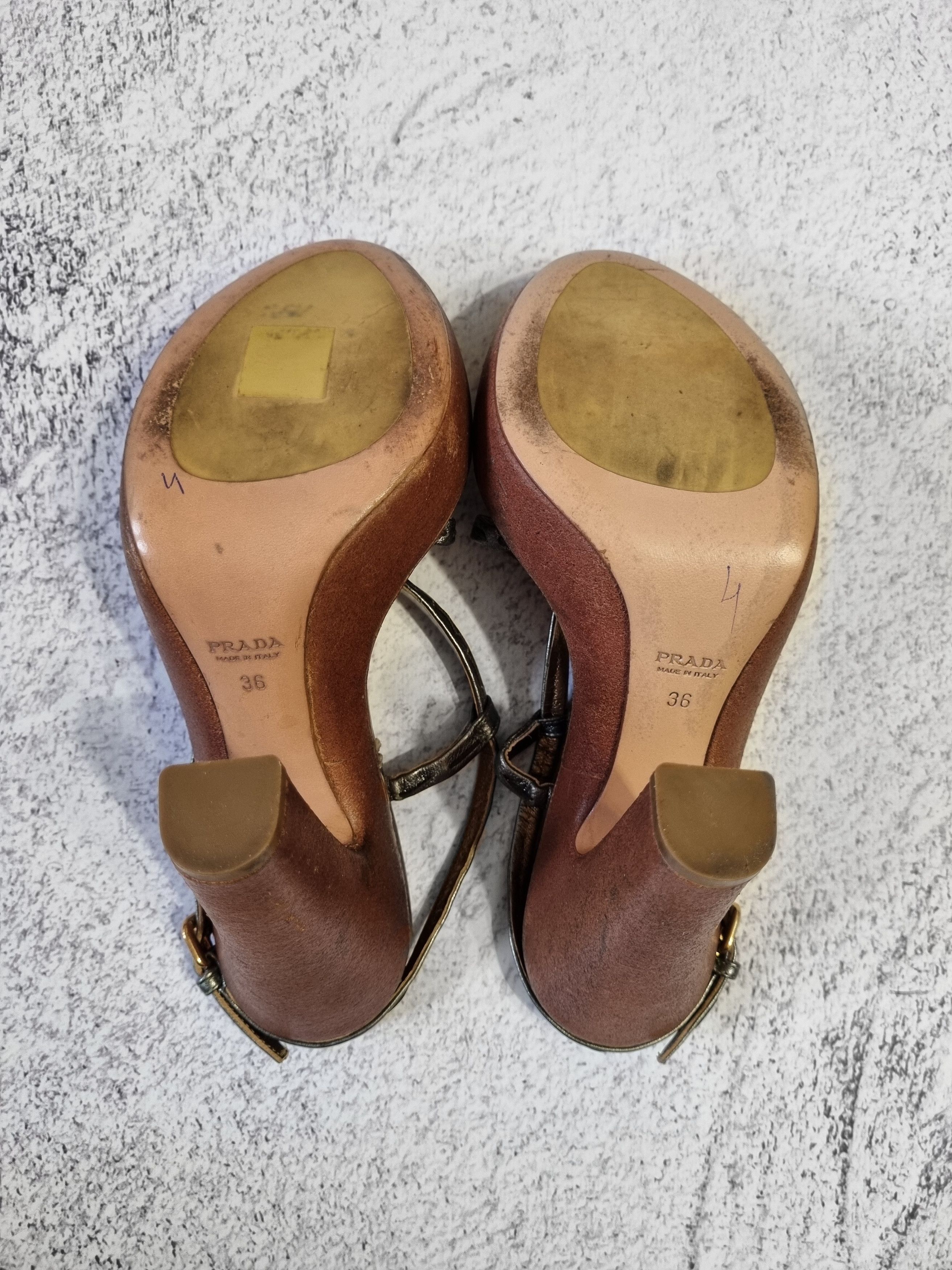 Prada Vintage Prada Leather High Heels Sandals Size US 5 / IT 35 - 10 Thumbnail