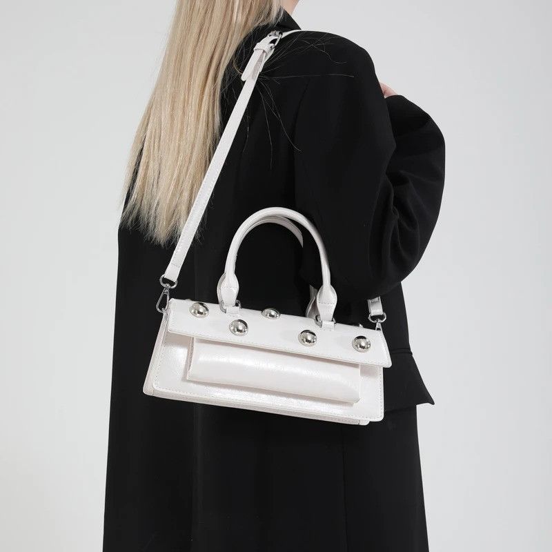 Vintage White PU Leather Crossbody Bag Size ONE SIZE - 2 Thumbnail