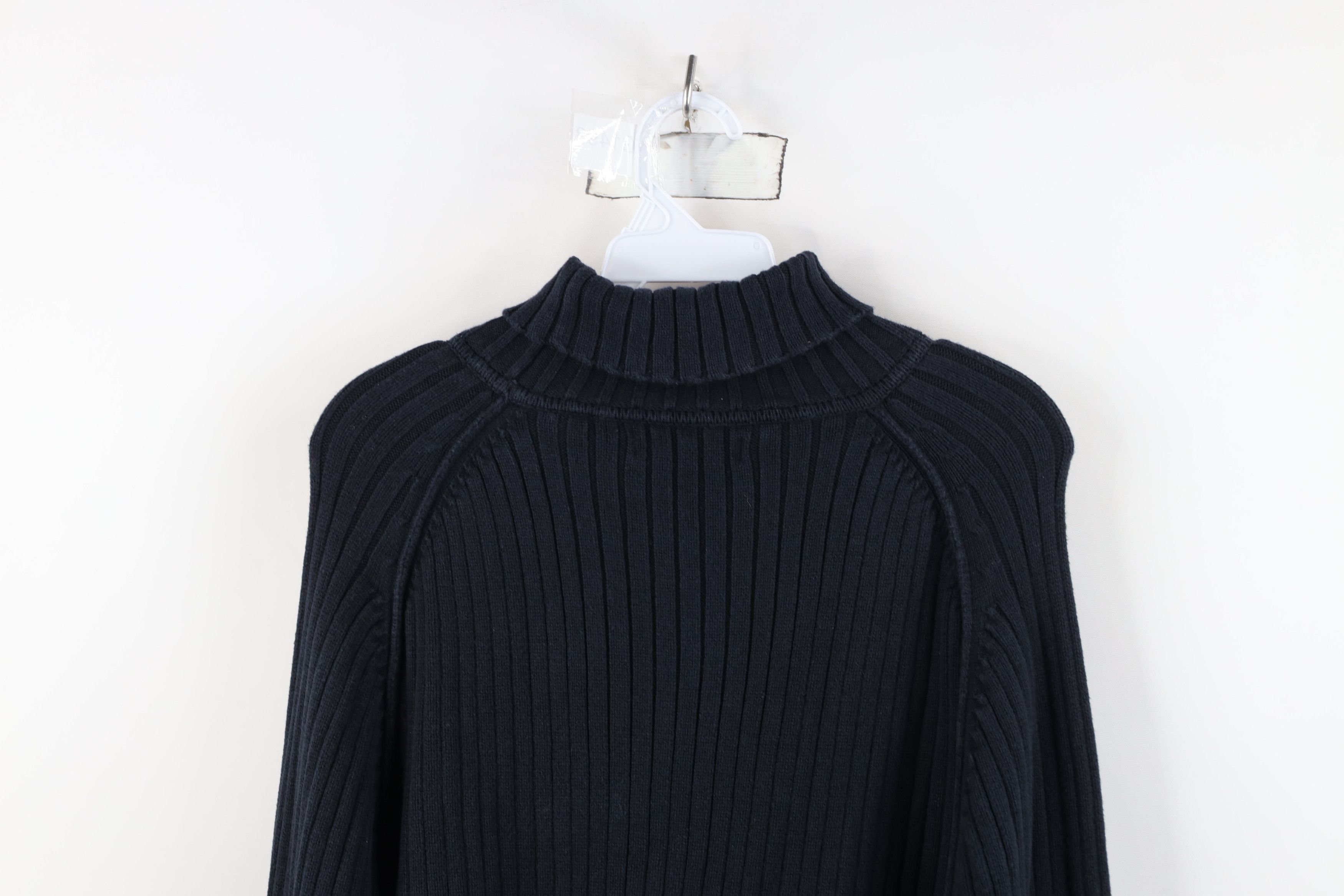 Vintage Vintage 90s Streetwear Chunky Ribbed Knit Turtleneck Sweater Size L / US 10 / IT 46 - 9 Thumbnail