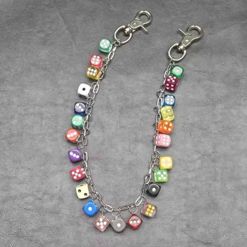 Other Streetwear Colorful Dice Pants Chain Size ONE SIZE - 4 Thumbnail