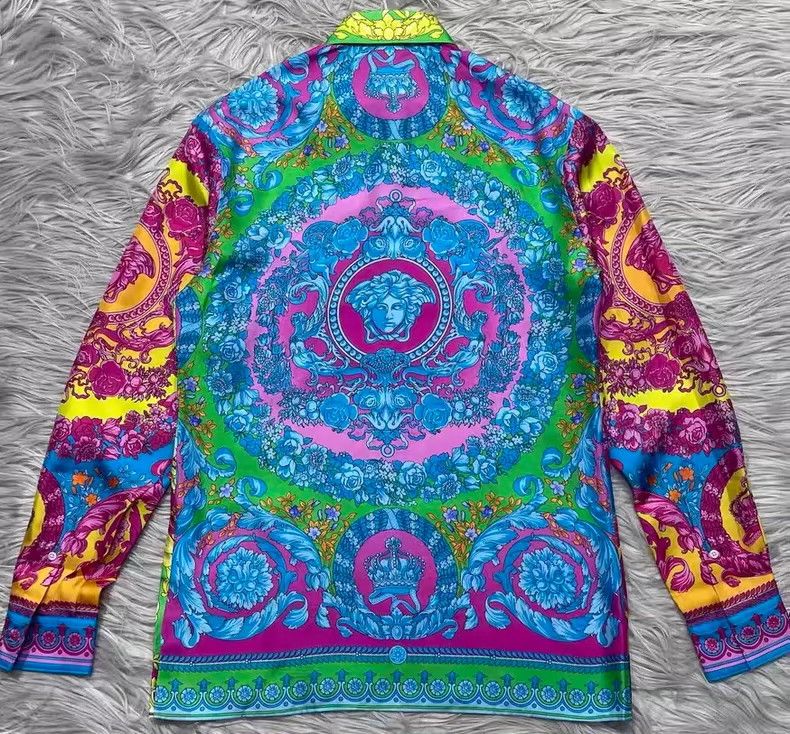 Versace Versace Baroque mulberry silk shirt Size US M / EU 48-50 / 2 - 2 Thumbnail