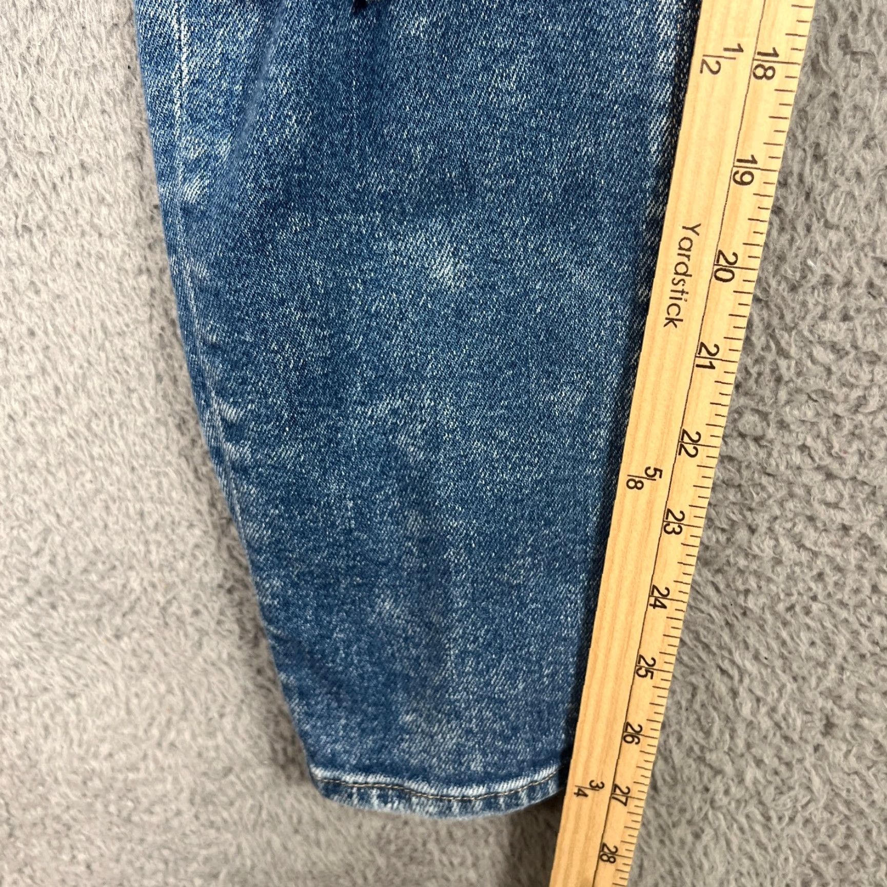 American Eagle Outfitters VINTAGE American Eagle Outfitters Women's Mom Jeans Size 2 Short High Rise Distressed Stretch Denim Blue Size 26" / US 2 / IT 38 - 2 Thumbnail