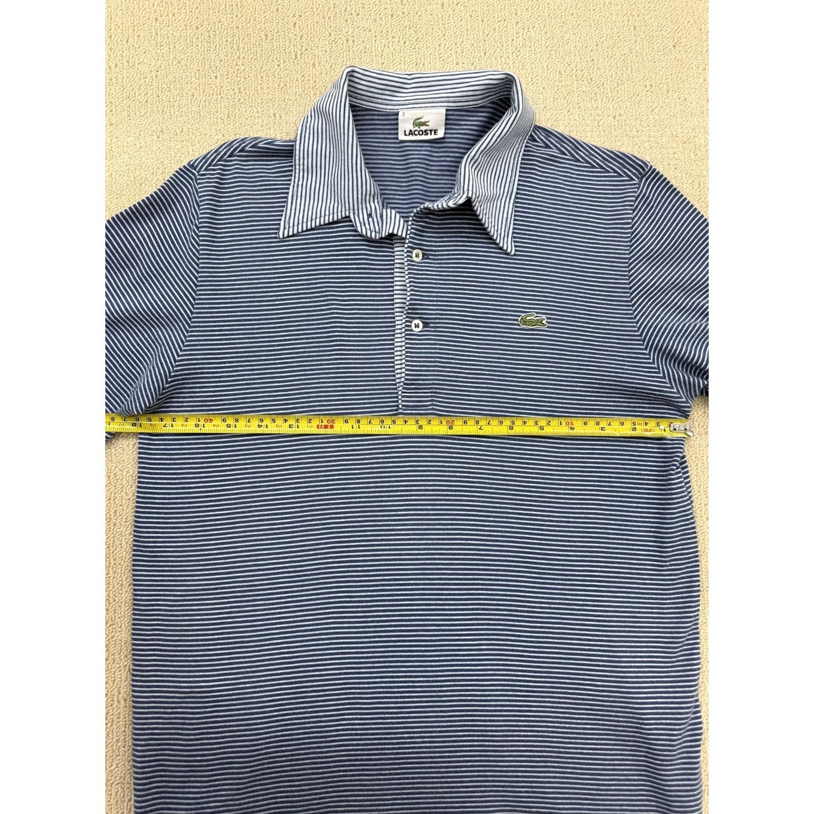 Lacoste VINTAGE Lacoste Men's Polo Shirt Blue White Striped Sz 3 Japan Cotton DH0435 Size US S / EU 44-46 / 1 - 6 Thumbnail