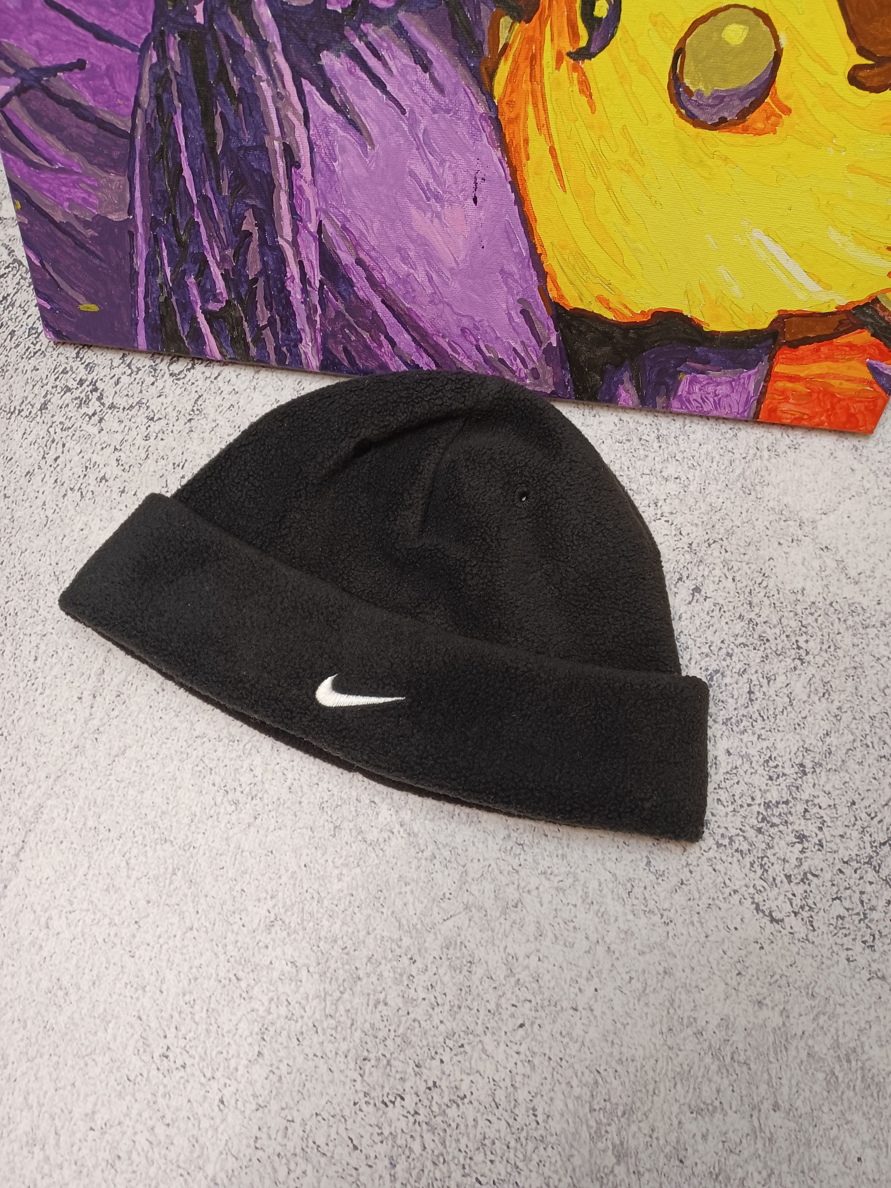 Nike × Vintage Vintage 90s Nike Fleece Hat y2k Beanie Size ONE SIZE - 4 Thumbnail
