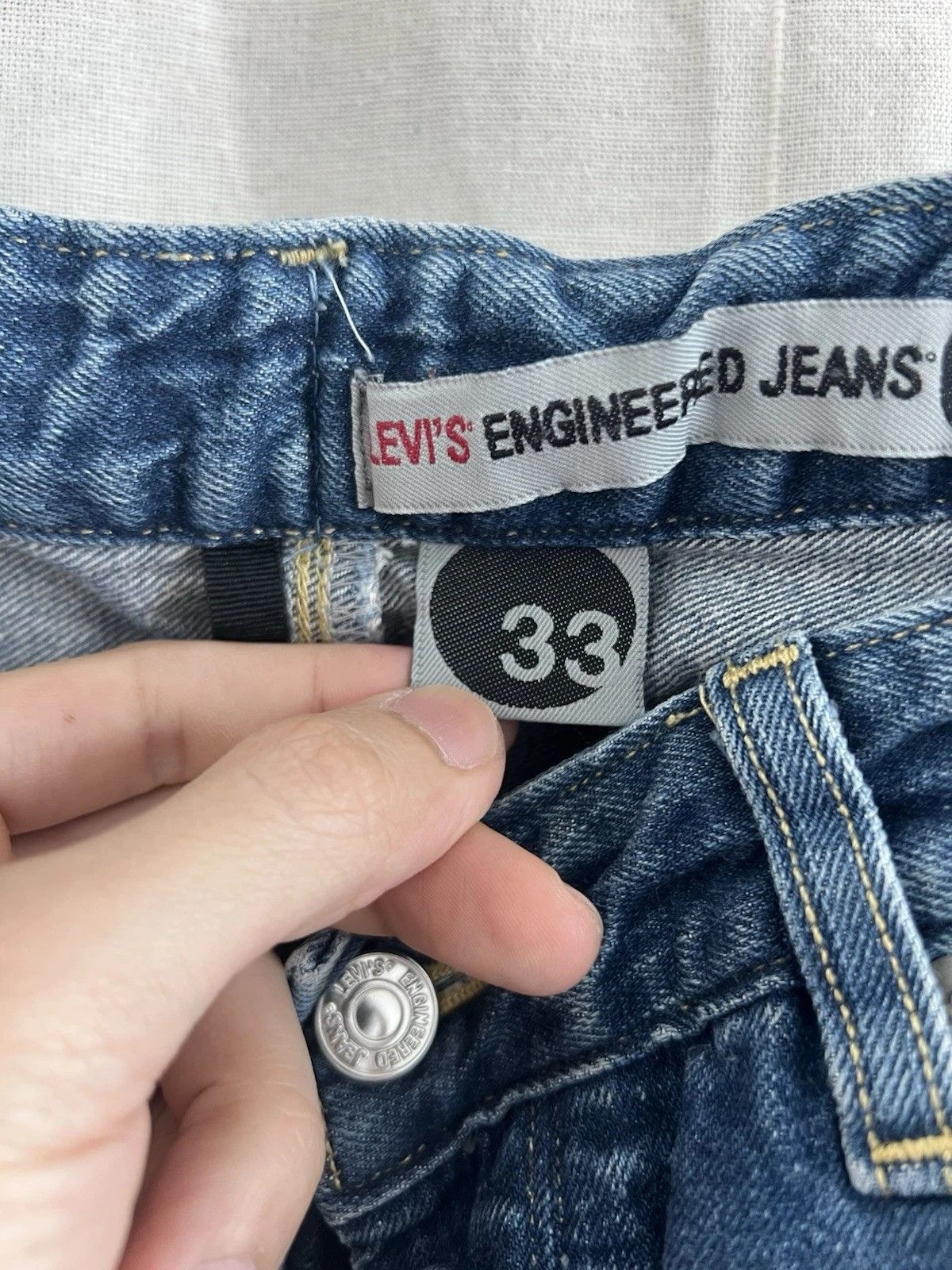Levi's Levis Engineered Jeans Buckleback Tag W33 Actual 32x33.5 Size US 33 - 11 Thumbnail