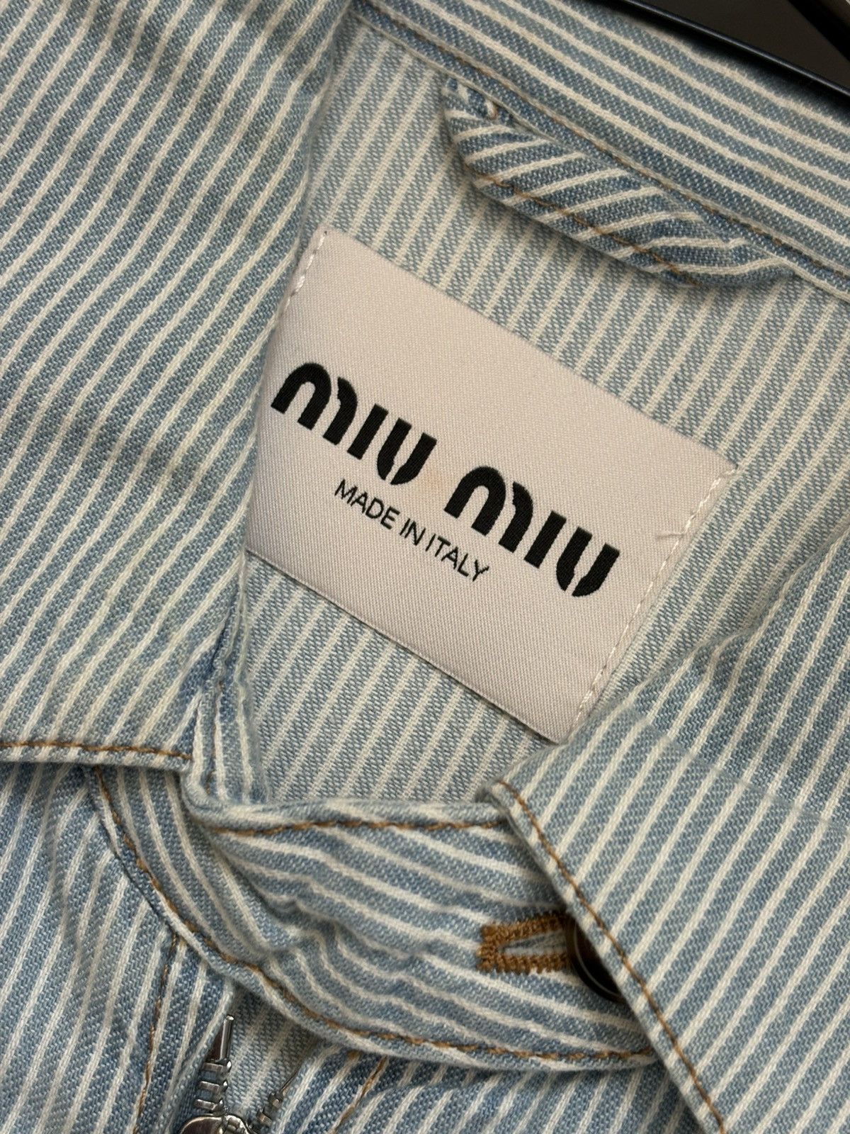 Miu Miu Miu Miu Chambray Jacket Size US M / EU 48-50 / 2 - 2 Thumbnail