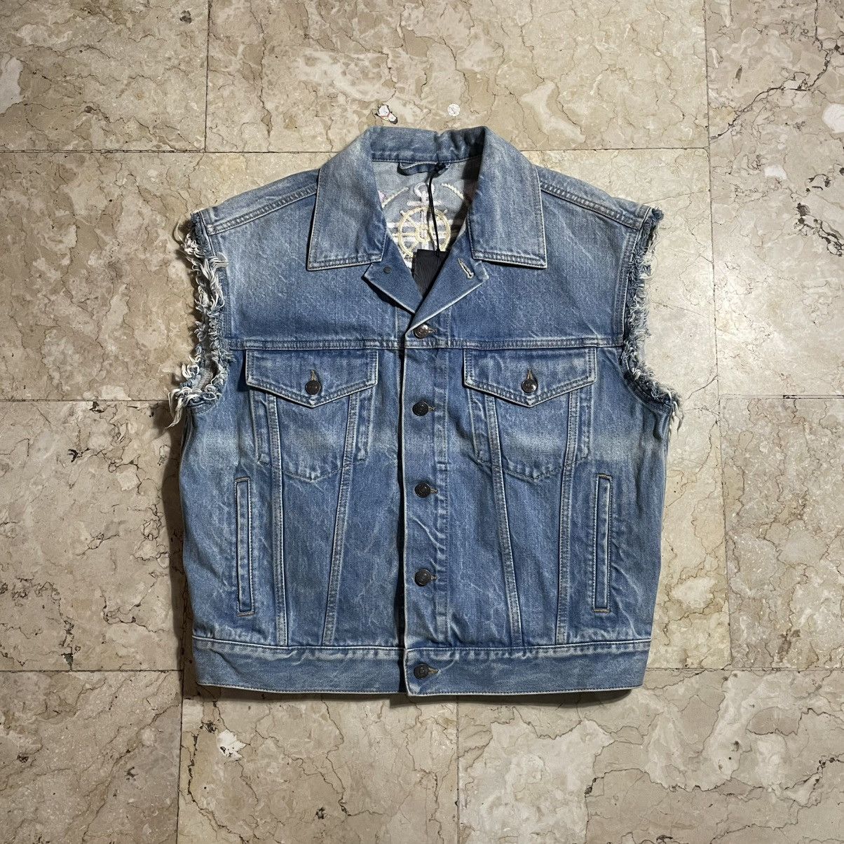 Gucci Gucci S/S20 Blue Denim Naval Theme Vest Size US S / EU 44-46 / 1 - 22 Thumbnail