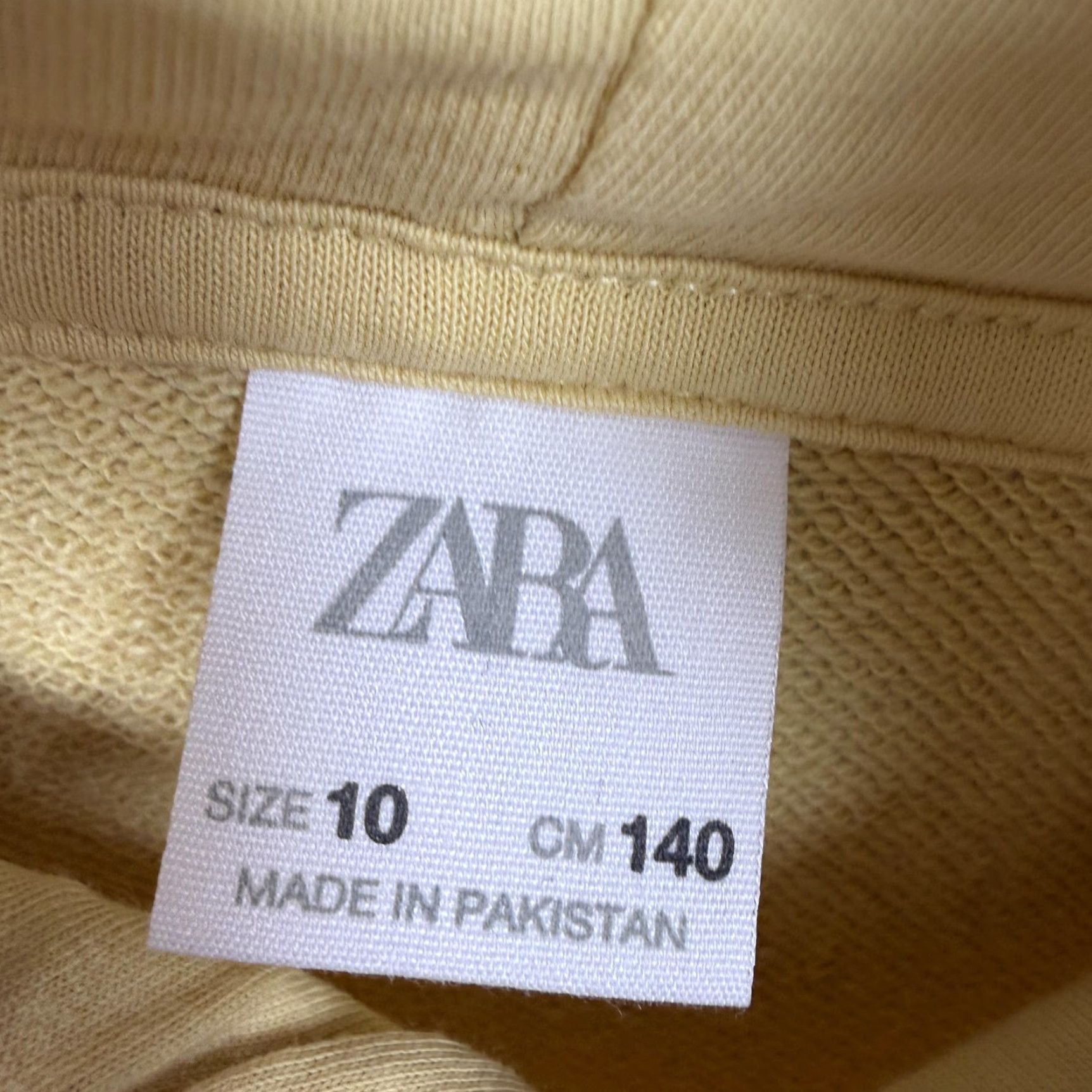 Zara ZARA Hoodie Womens 10 Yellow Fleece Pullover Kangaroo Pocket Crew Neck Hooded Regular Fit Casual Fall Womens Size L / US 10 / IT 46 - 5 Thumbnail