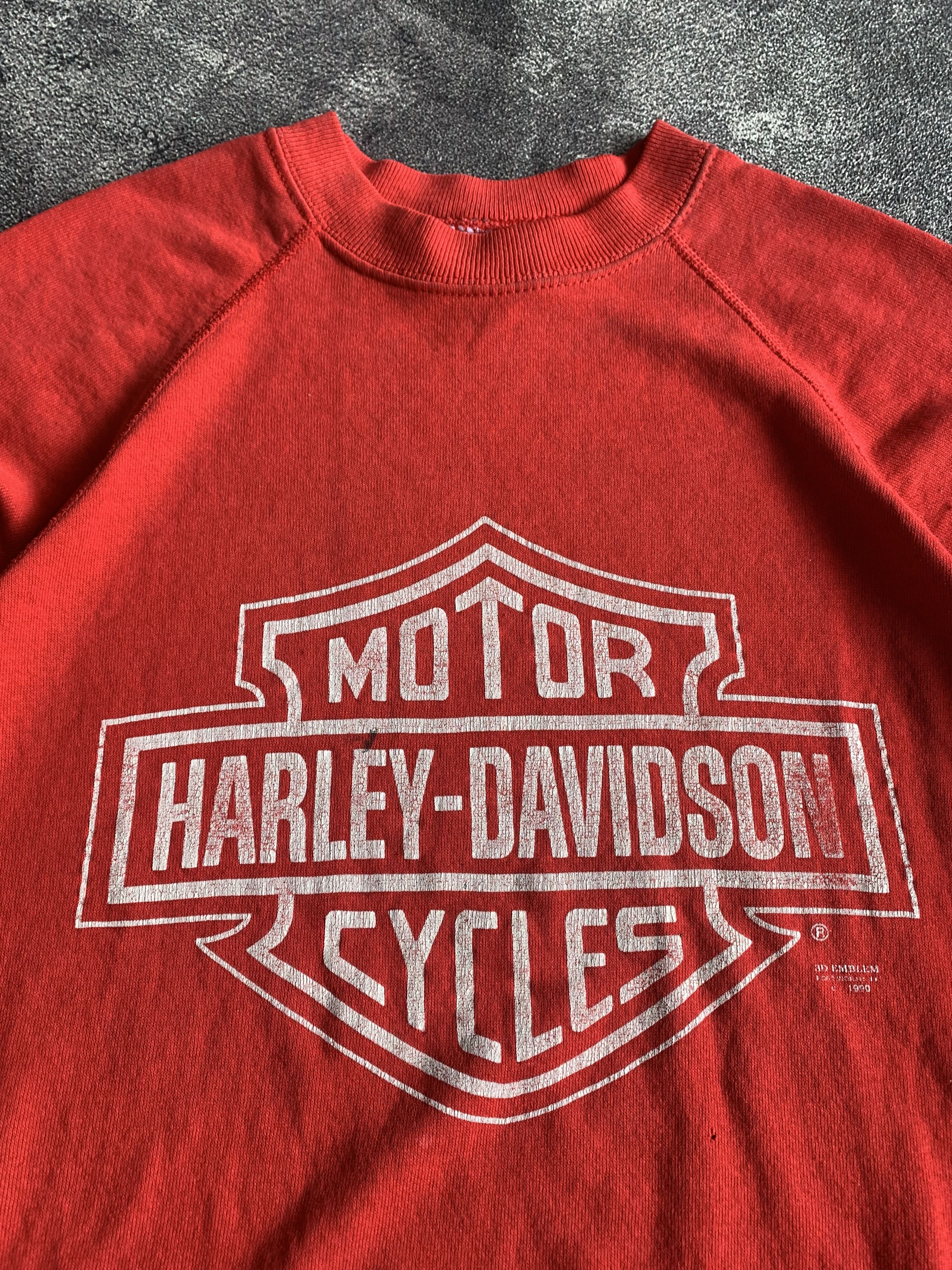 Harley Davidson 💎 Vintage 3D Emblem 1990 Harley Davidson Sweatshirts Size US L / EU 52-54 / 3 - 3 Thumbnail