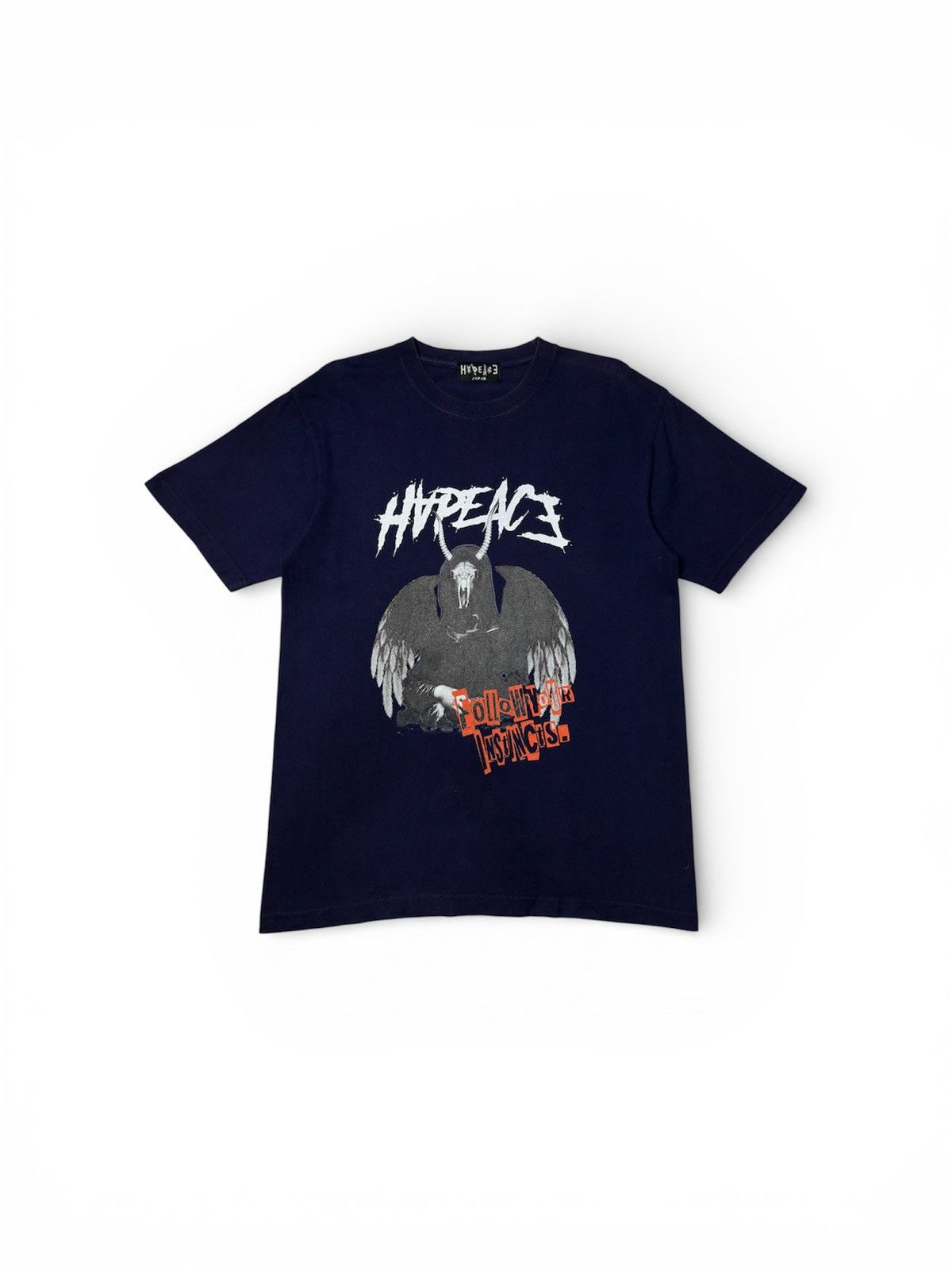 Japanese Brand Happy Peace Follow The Instincts Metal Design Size US L / EU 52-54 / 3 - 1 Thumbnail