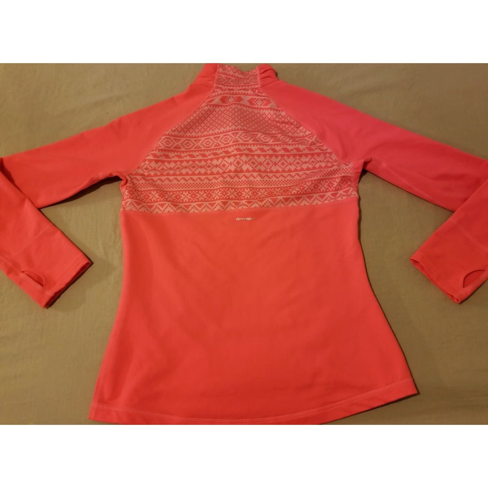 Adidas adidas Womens Half Zip Sweatshirt Orange Athletic Pullover Sweatshirt L Regular Zip Activewear Womens Adidas Athletics Athletic Shirt Size L / US 10 / IT 46 - 5 Thumbnail