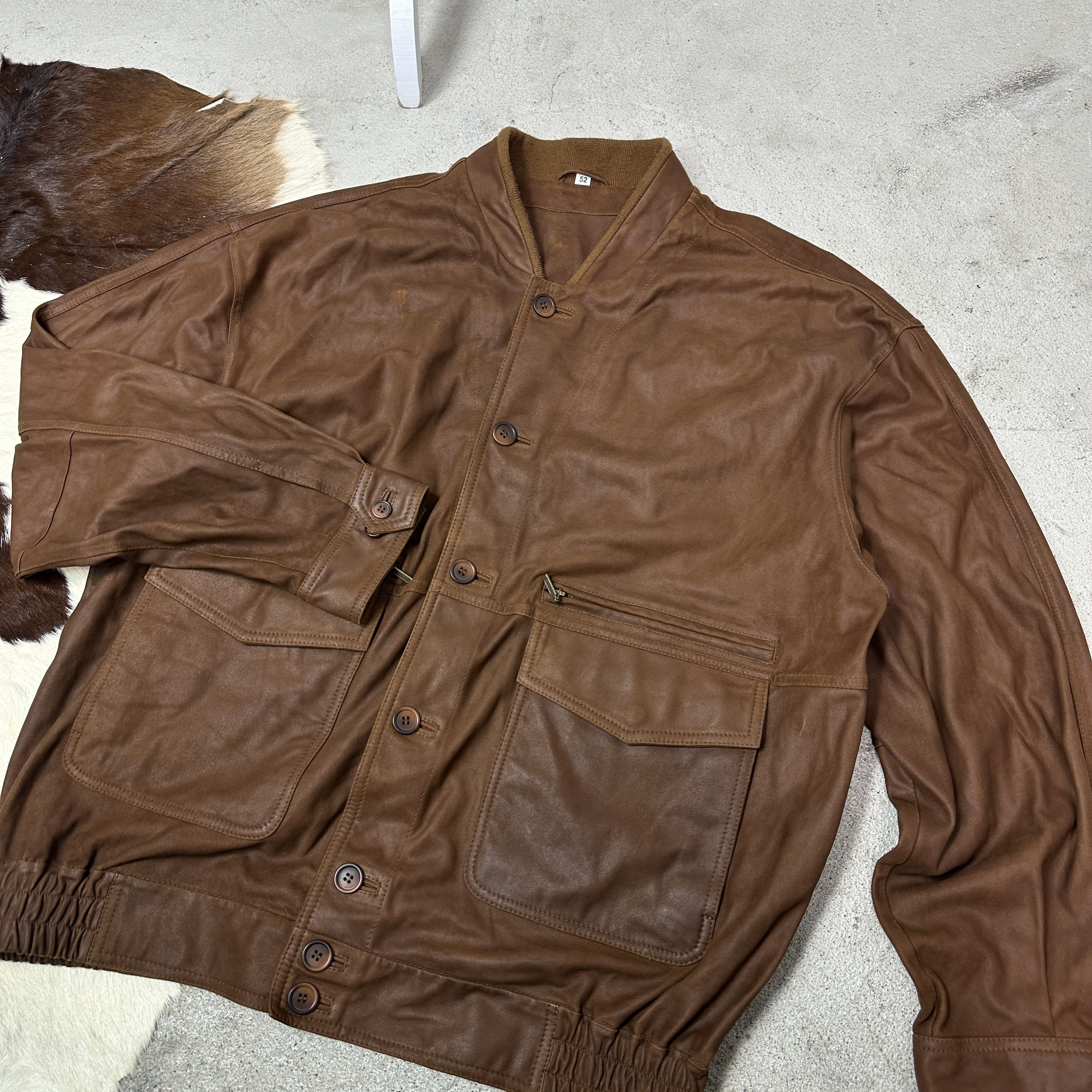 Vintage Vintage Leather Suede Old School Moto Jacket 90s Size US XL / EU 56 / 4 - 3 Thumbnail