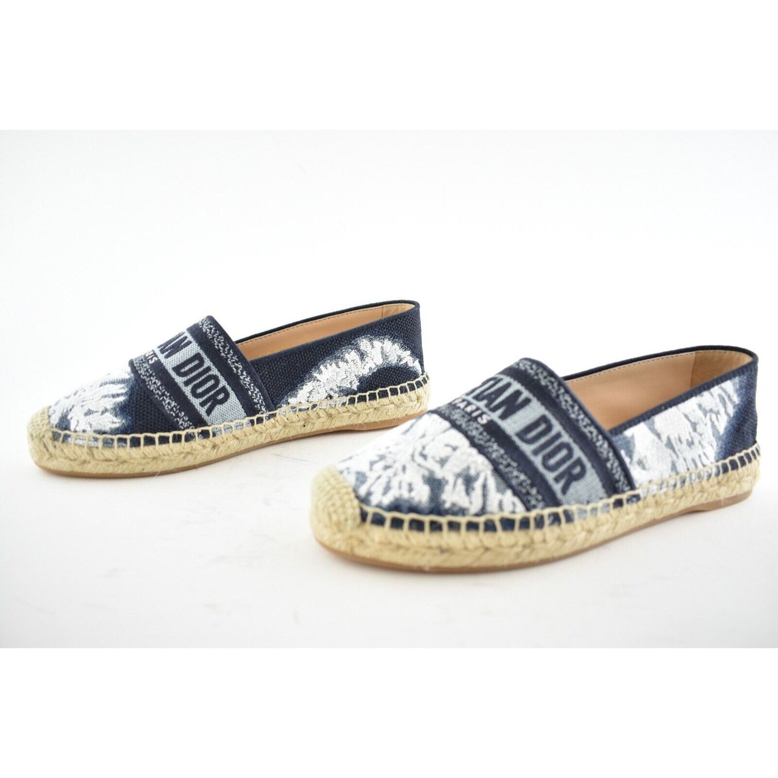 Dior Dior Granville Tie Dye Denim Blue White Logo Embroidered Size US 6.5 / IT 36.5 - 10 Thumbnail