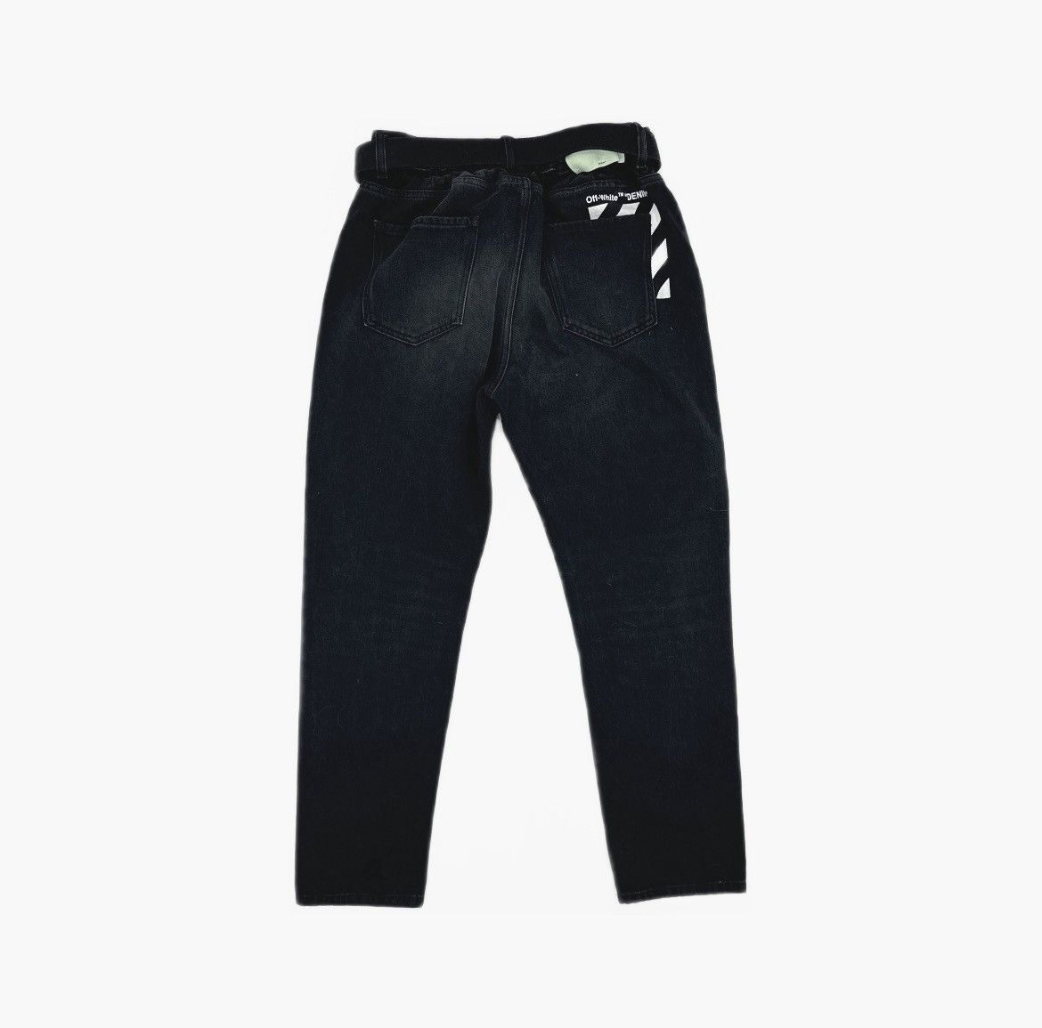 Off-White OFF-WHITE Slim Fit Logo Print Washed Denim Jeans Size US 34 / EU 50 - 2 Thumbnail