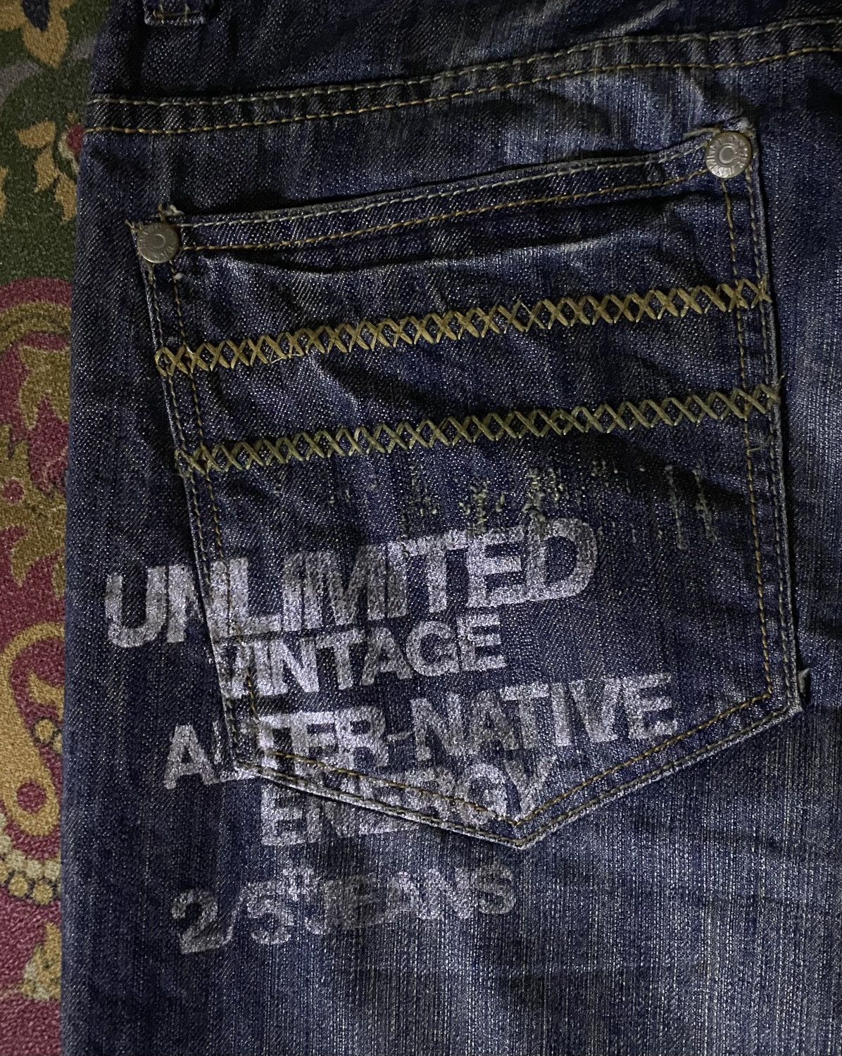 If Six Was Nine Vintage Japanese Brand ENERGY Distressed Denim Punk Style Size US 32 / EU 48 - 11 Thumbnail